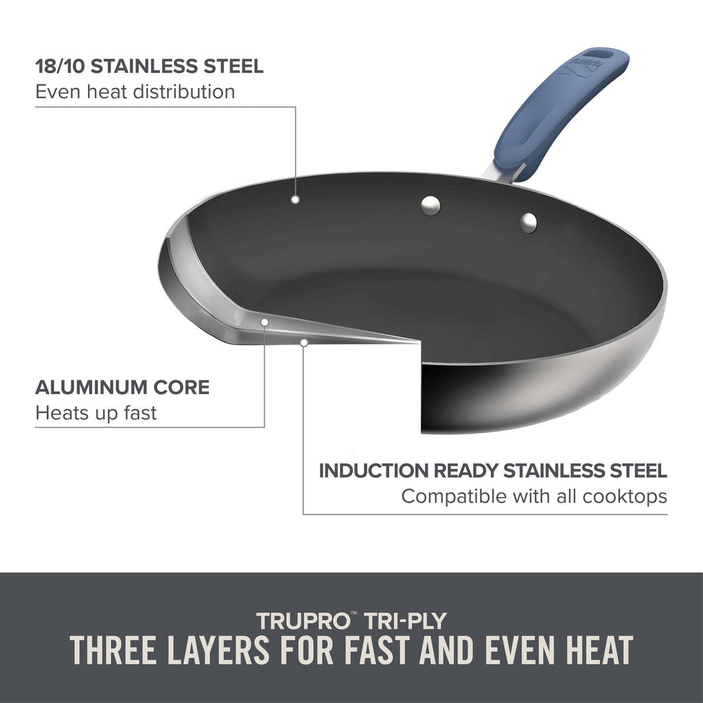 12" TruPro Stainless Steel Fry Pan A8