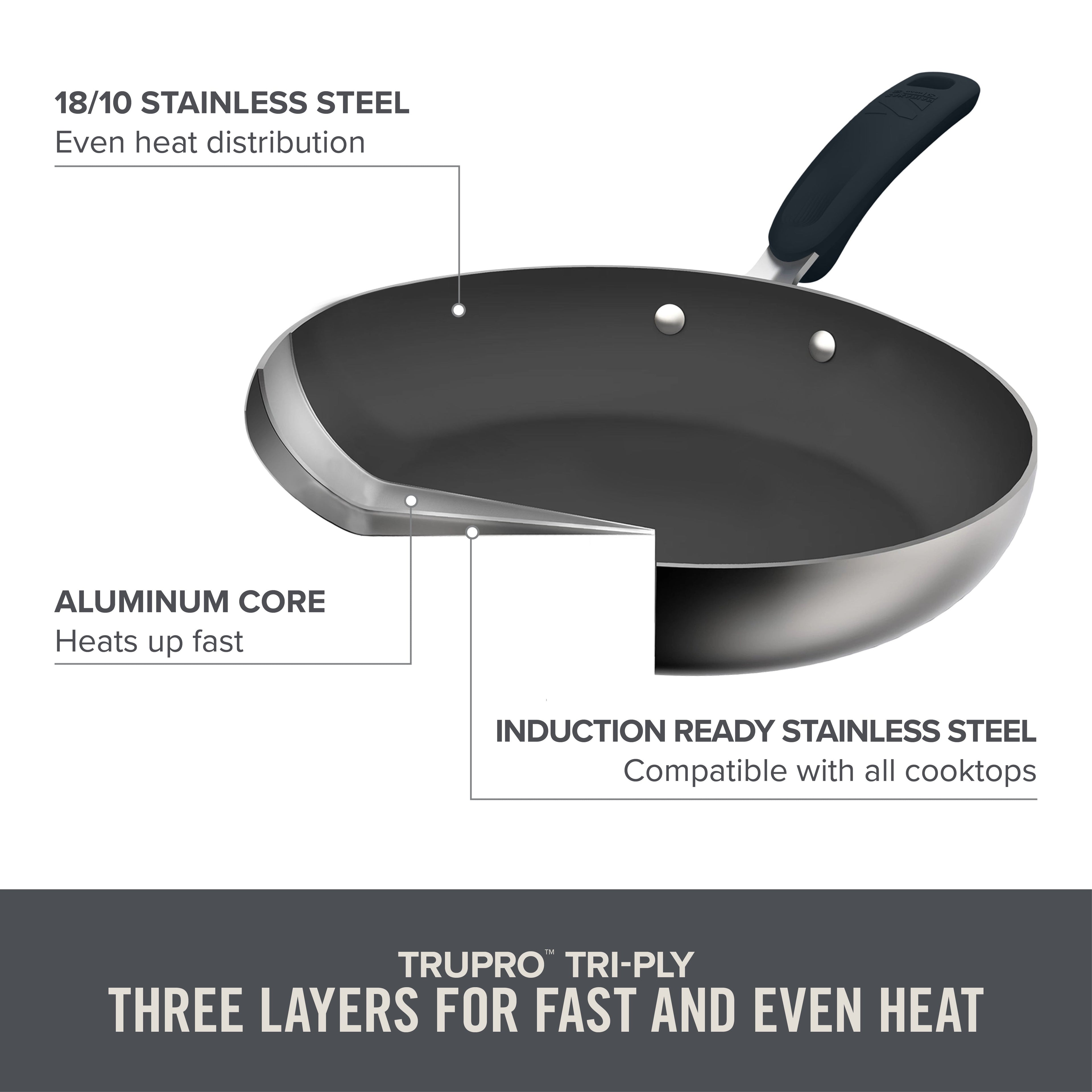 12" TruPro Stainless Steel Fry Pan A8
