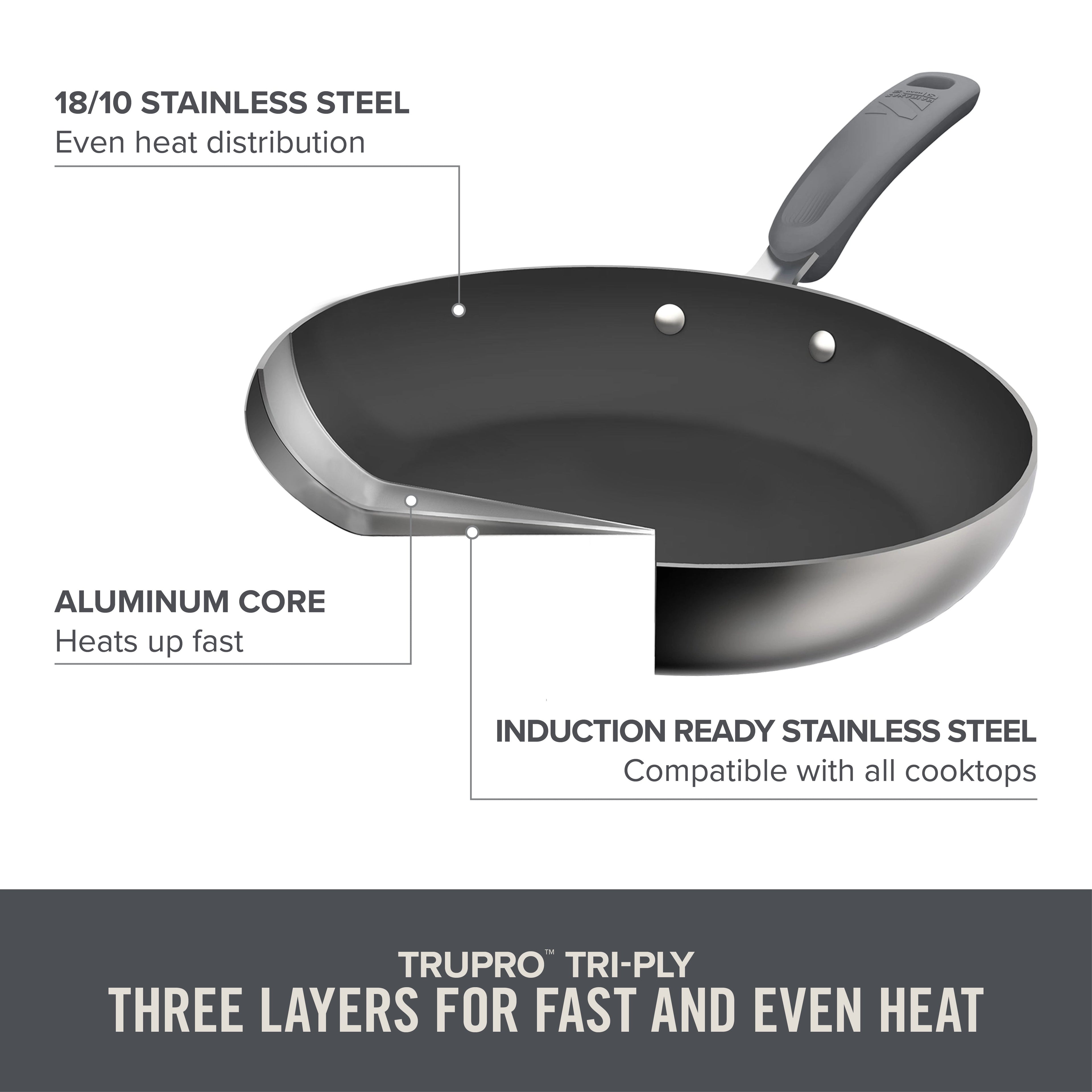 12" TruPro Stainless Steel Fry Pan A8