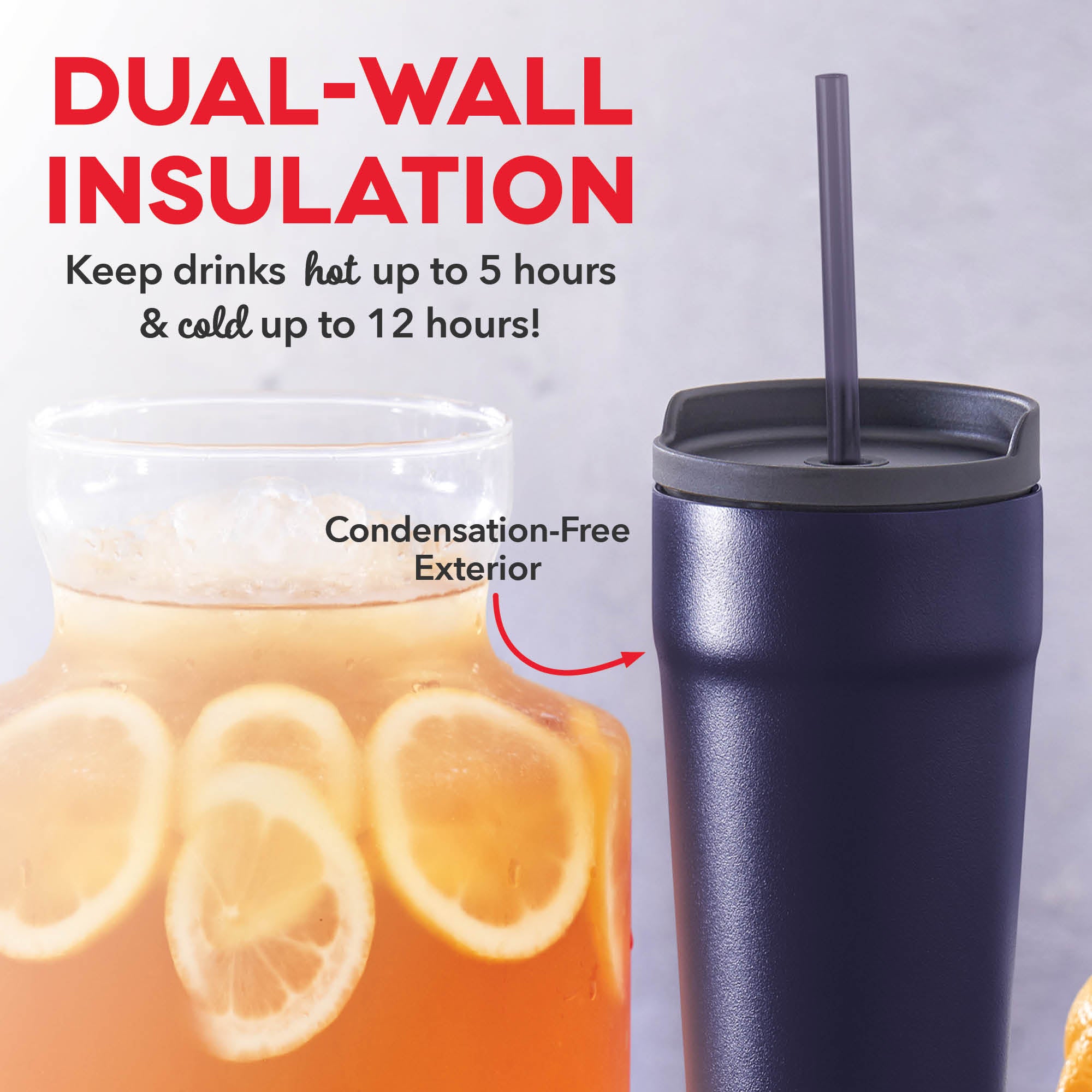 2-in-1 Spill-Proof Insulated Tumbler F0