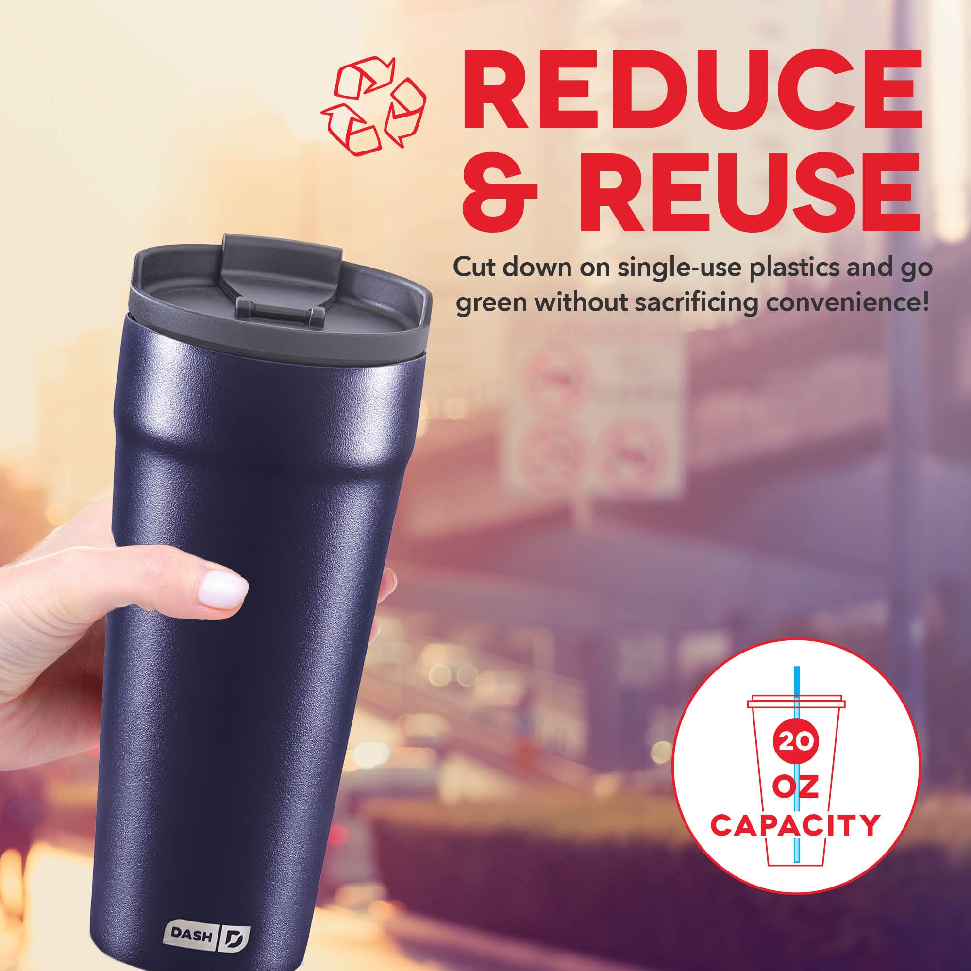 2-in-1 Spill-Proof Insulated Tumbler F0