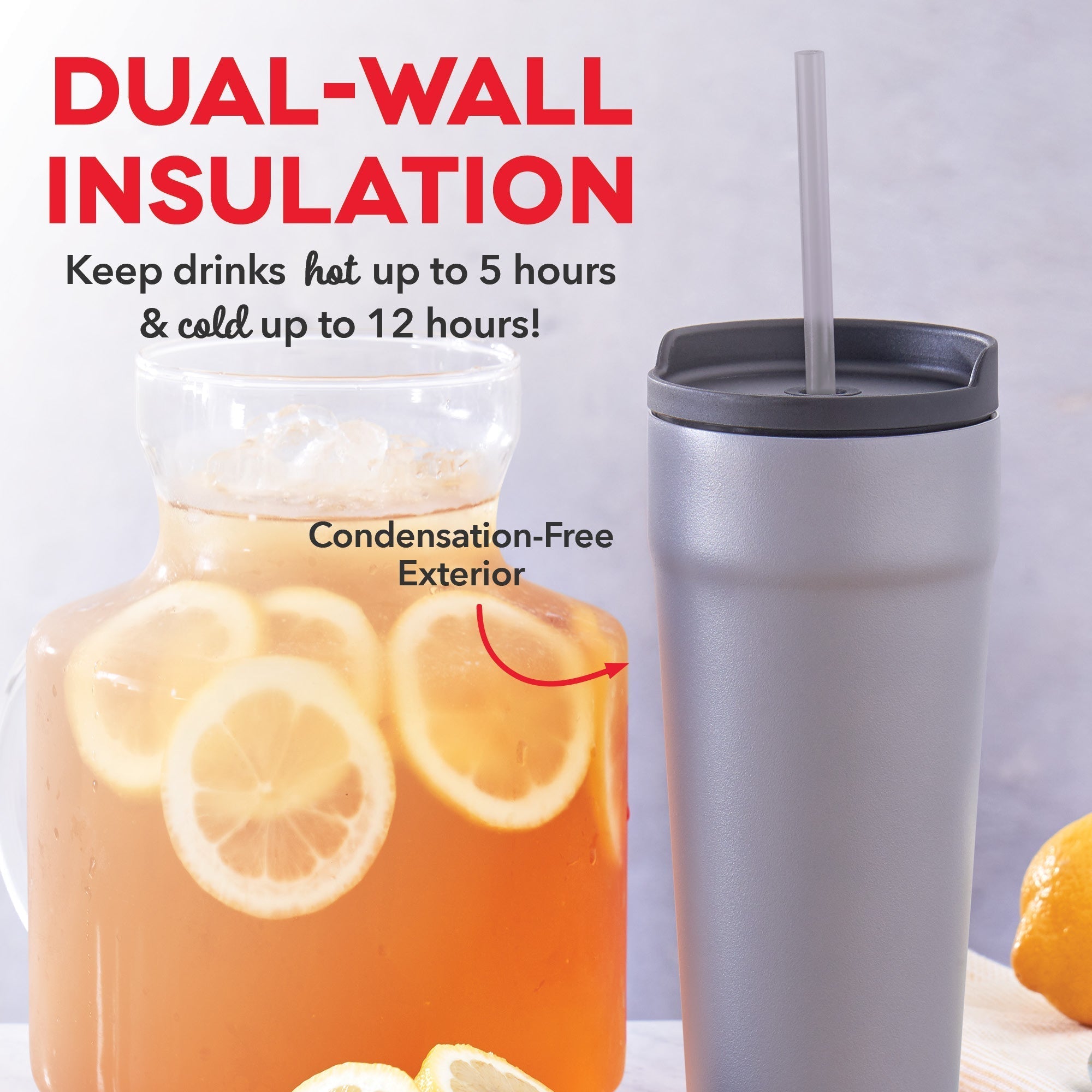 2-in-1 Spill-Proof Insulated Tumbler F0