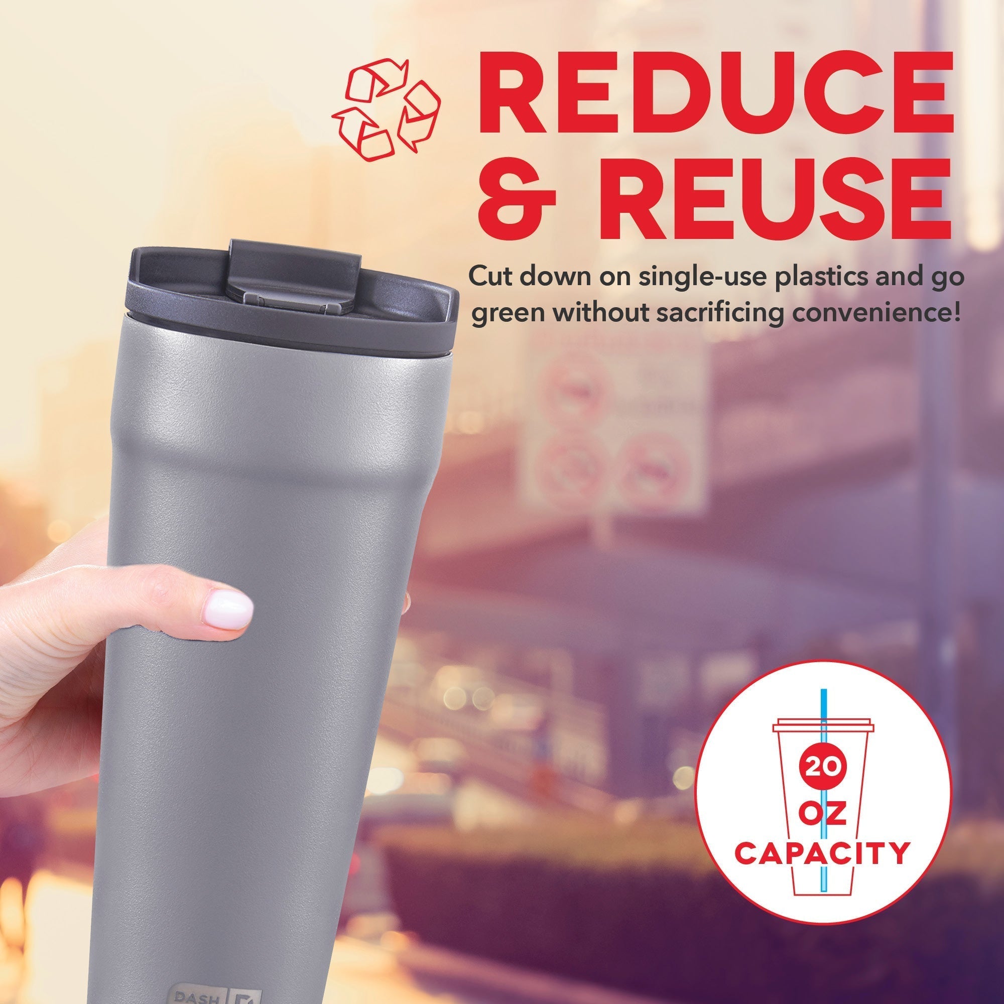 2-in-1 Spill-Proof Insulated Tumbler F0