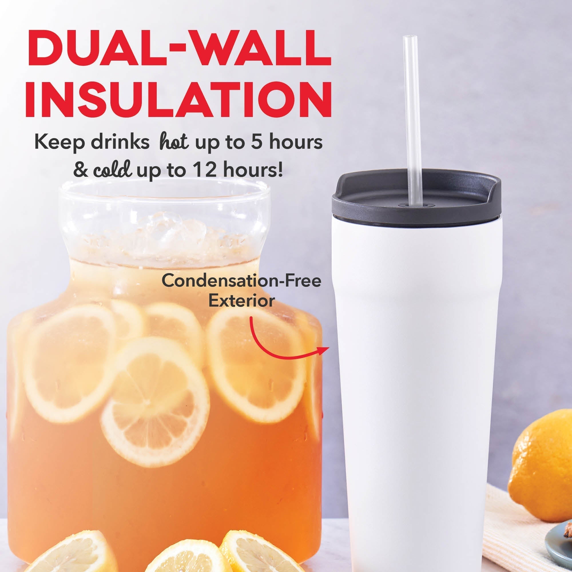 2-in-1 Spill-Proof Insulated Tumbler F0