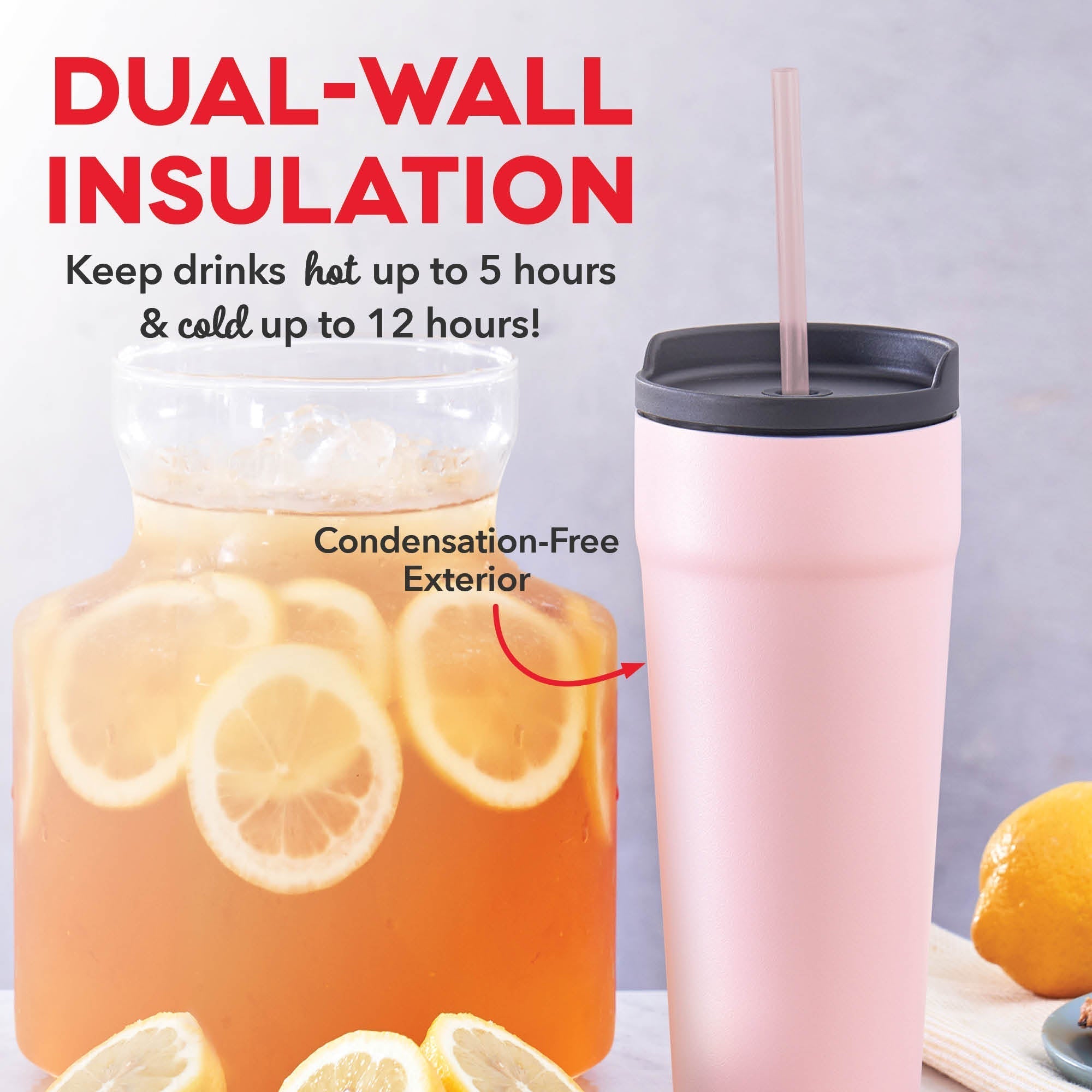 2-in-1 Spill-Proof Insulated Tumbler F0