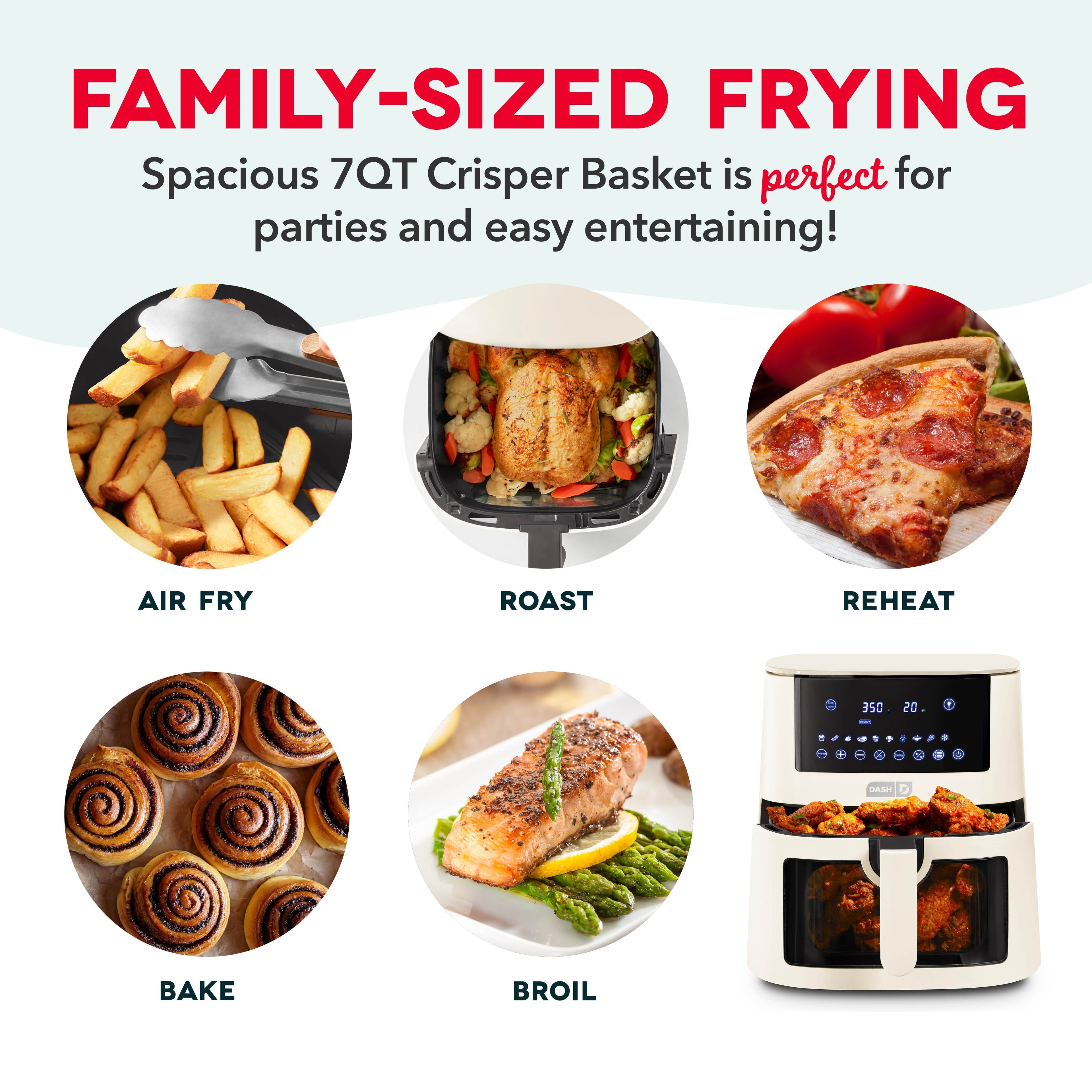 7qt Clear View Digital Air Fryer B7