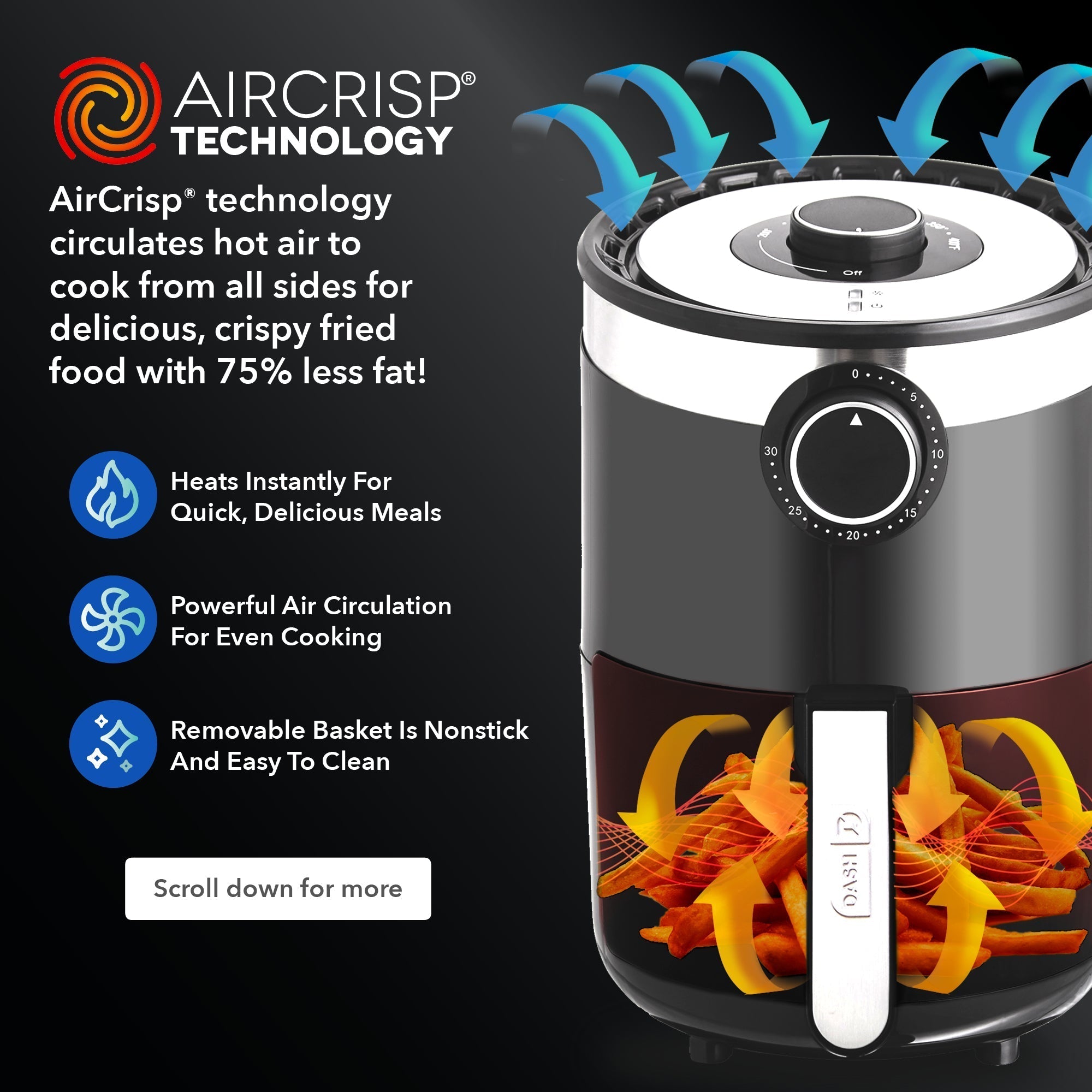 Aircrisp Pro Compact Air Fryer 2Qt. U1