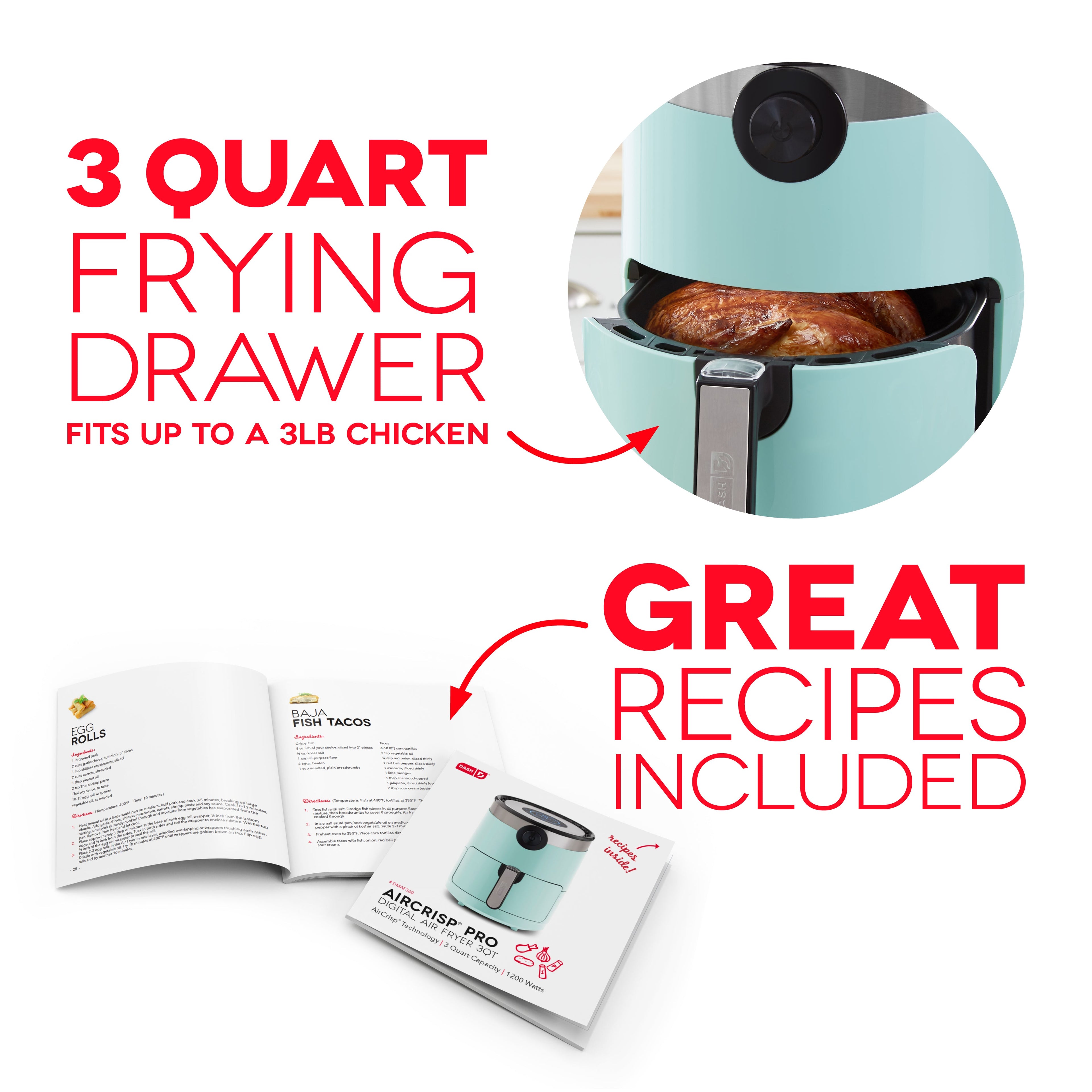 Aircrisp Pro Digital Air Fryer 3Qt. Y6