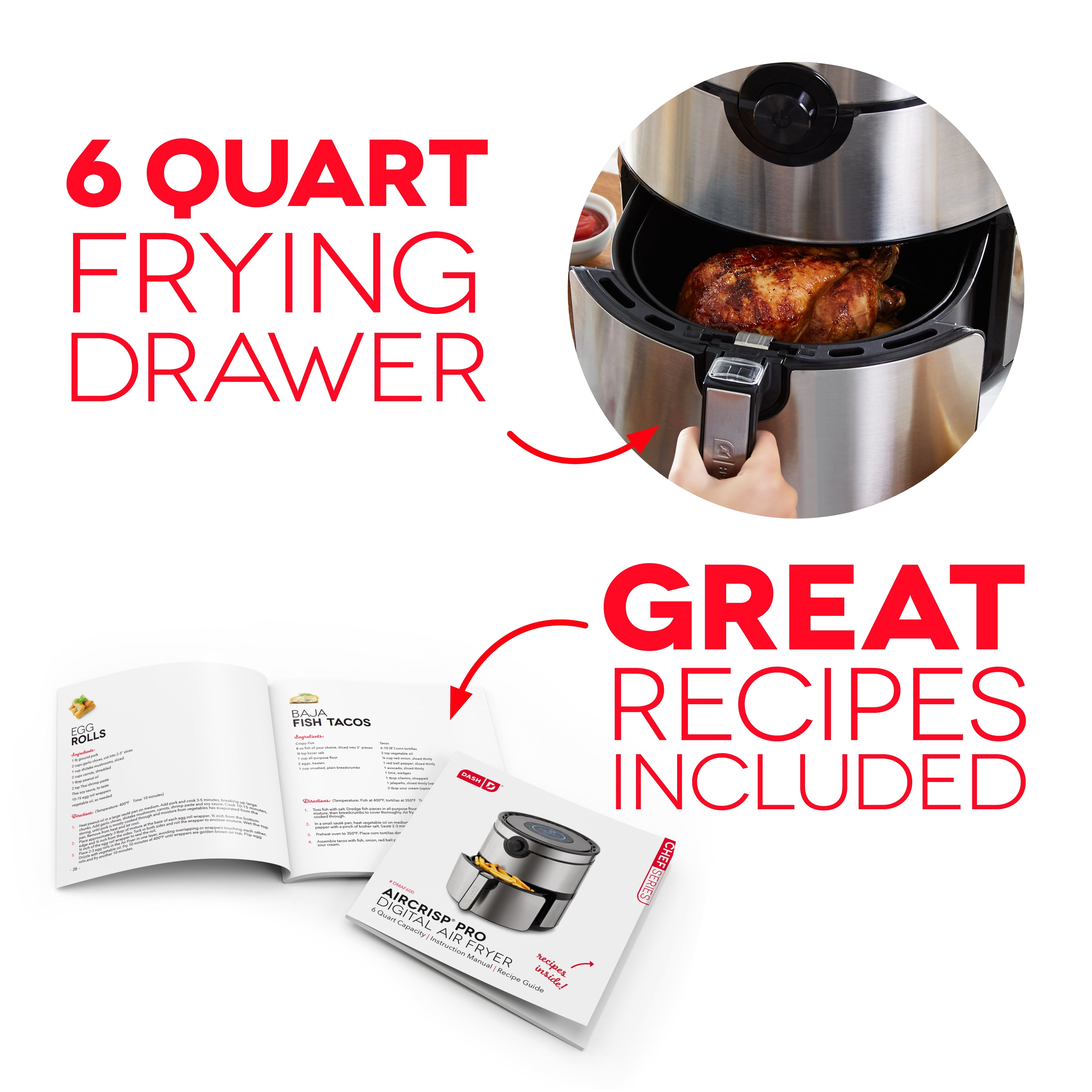 Aircrisp Pro Digital Air Fryer 6Qt. B8
