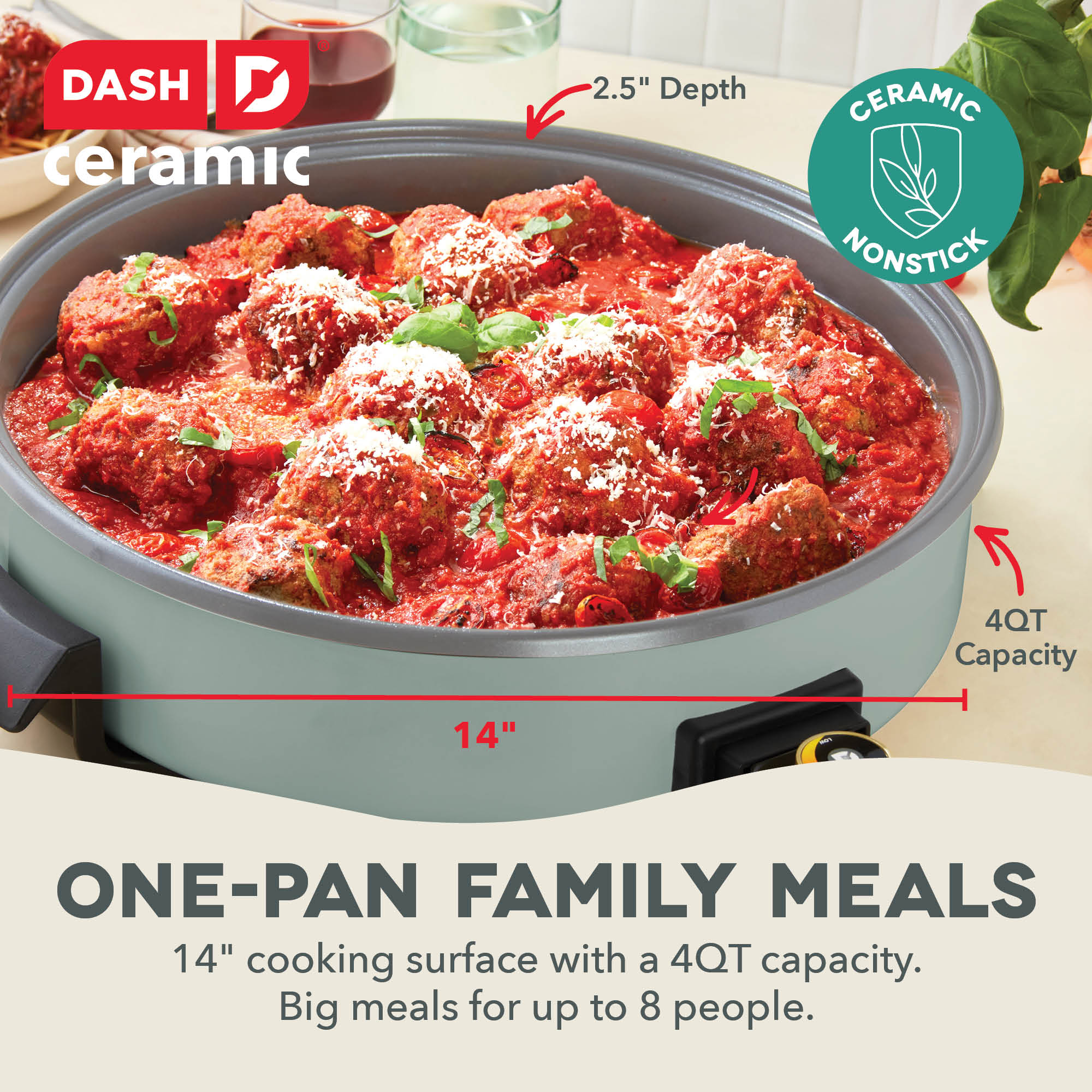 Ceramic Nonstick Family Size Skillet A1