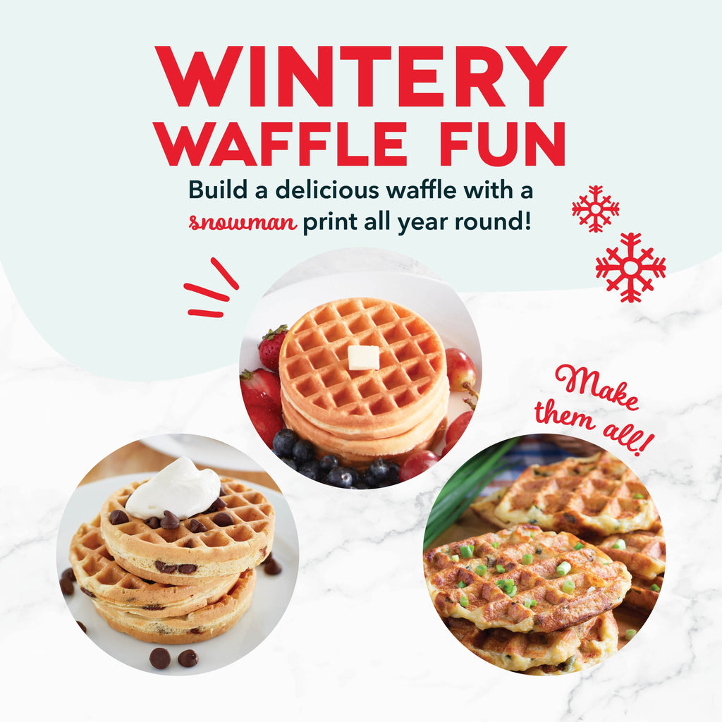 Ceramic Nonstick Snowman Mini Waffle Maker A6