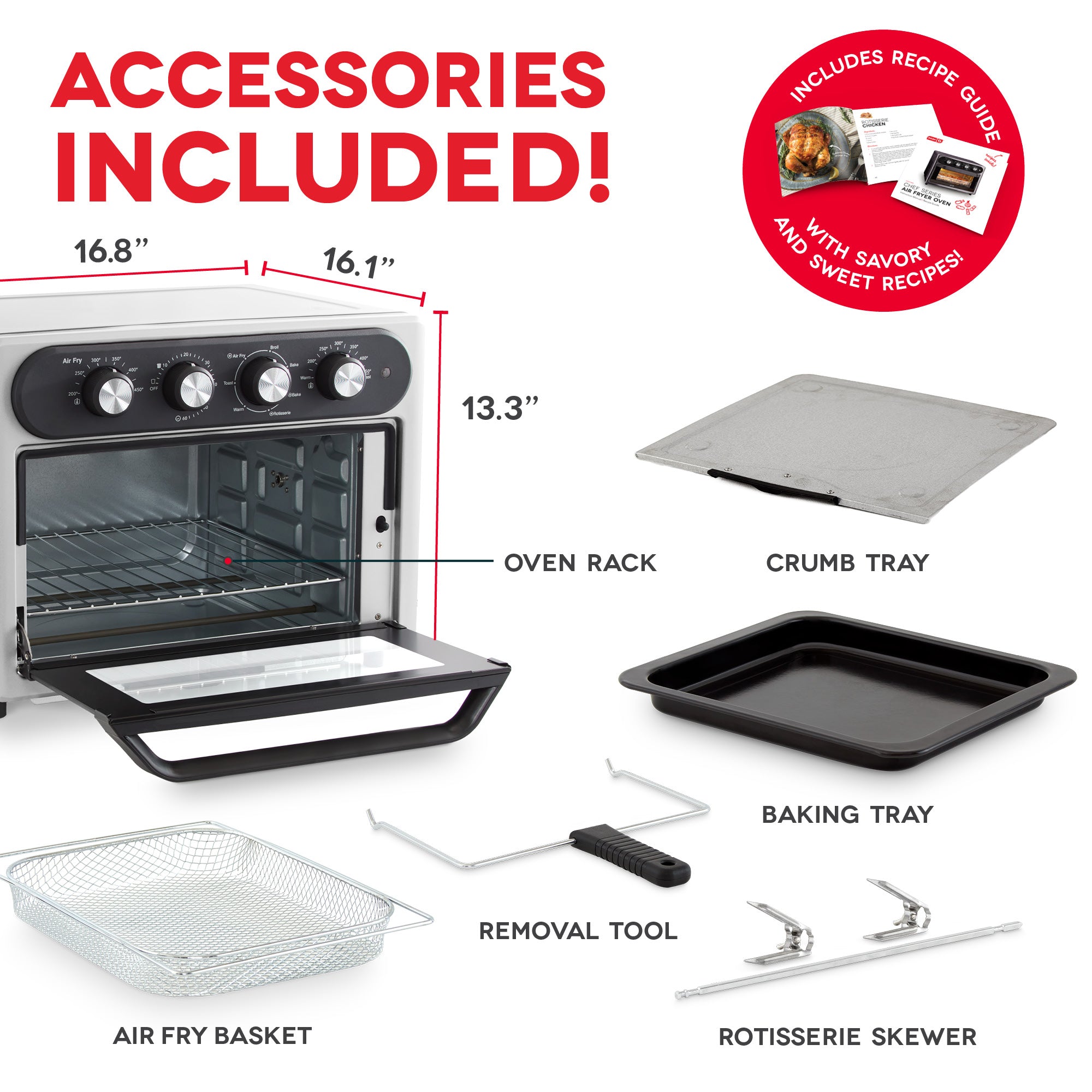 Chef Series Air Fryer Oven With Rotisserie 23L J3