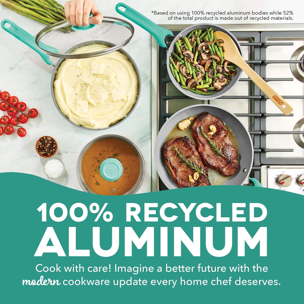 Dream Green Recycled Aluminum 15pc Cookware Set F0