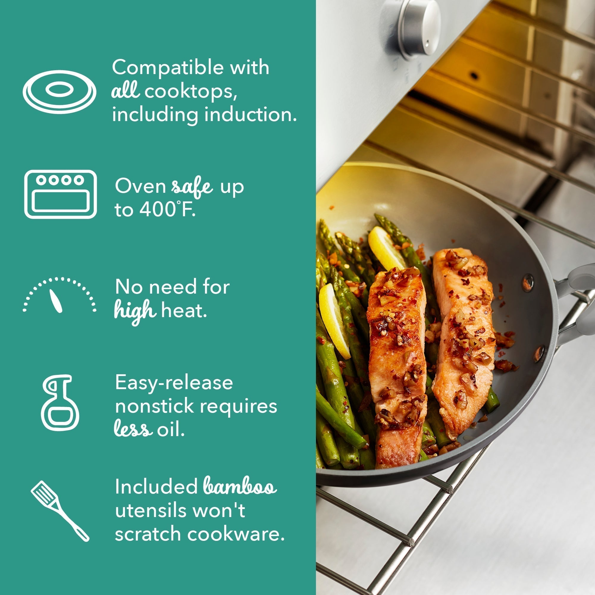 Dream Green Recycled Aluminum 15pc Cookware Set F0