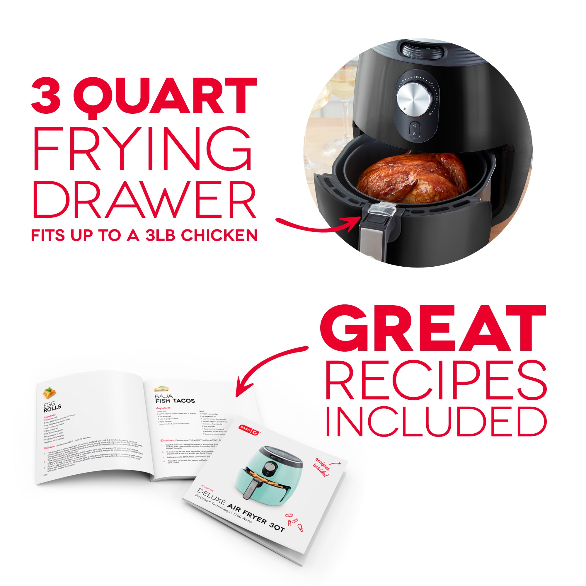 Deluxe Air Fryer 3Qt. H5