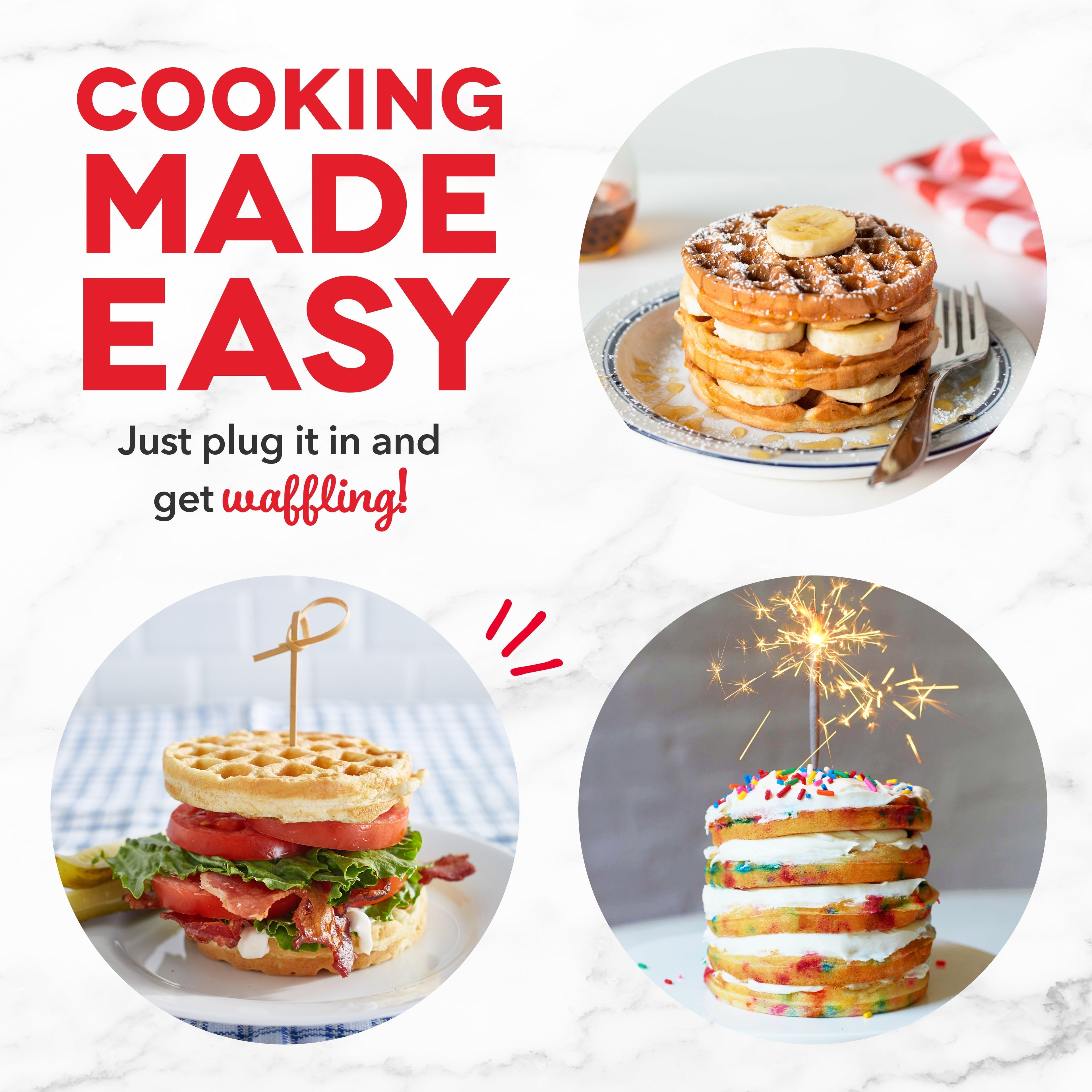 Deluxe Mini Waffle Maker L8