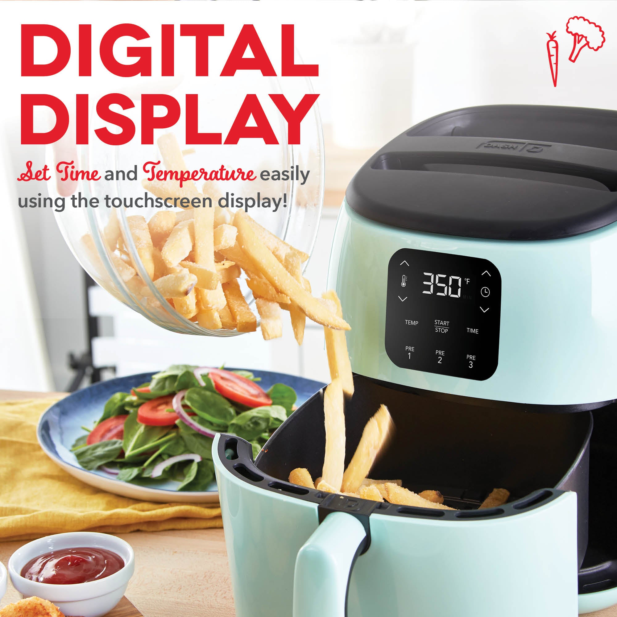 Digital Tasti-Crisp Air Fryer 2.6QT Q3