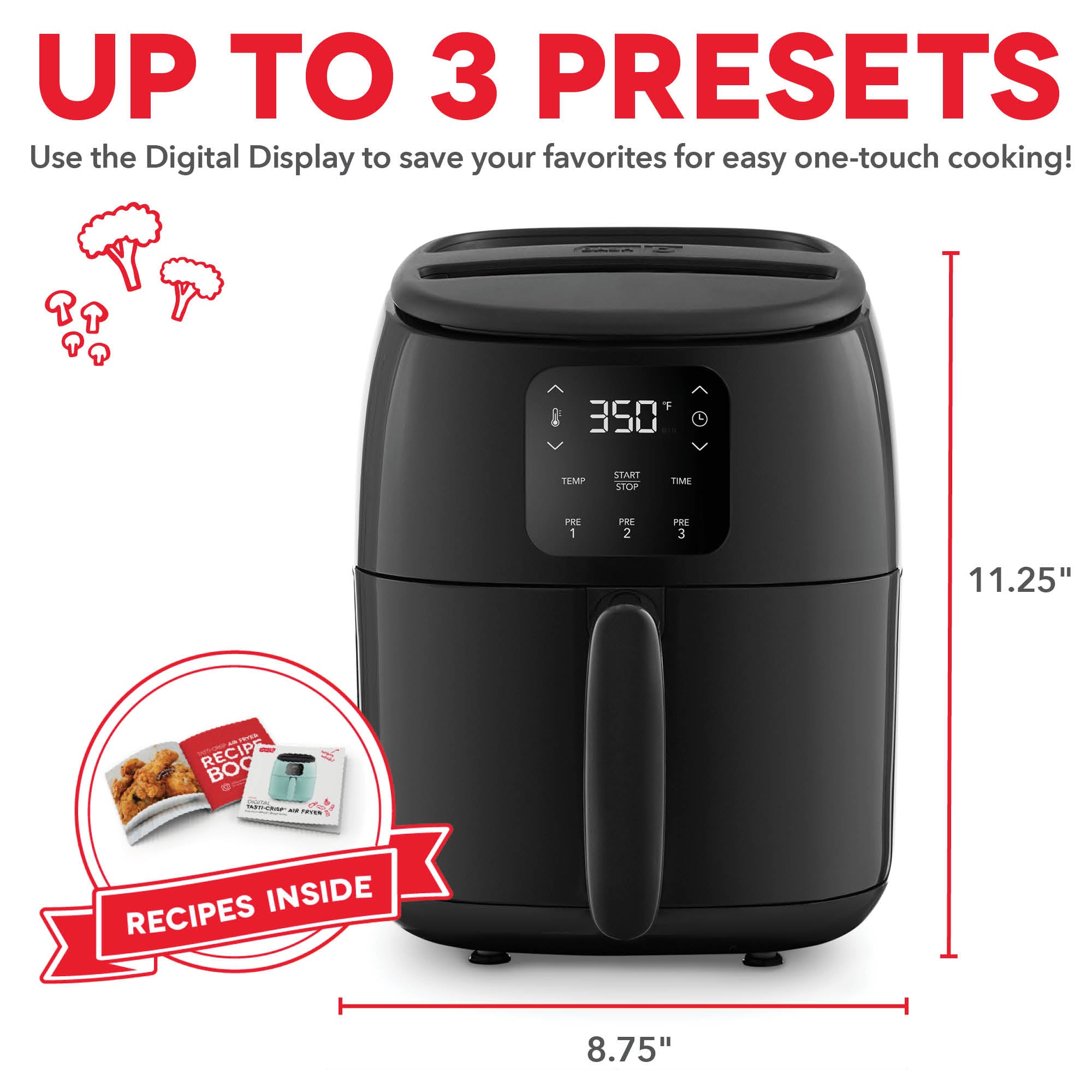 Digital Tasti-Crisp Air Fryer 2.6QT Q3