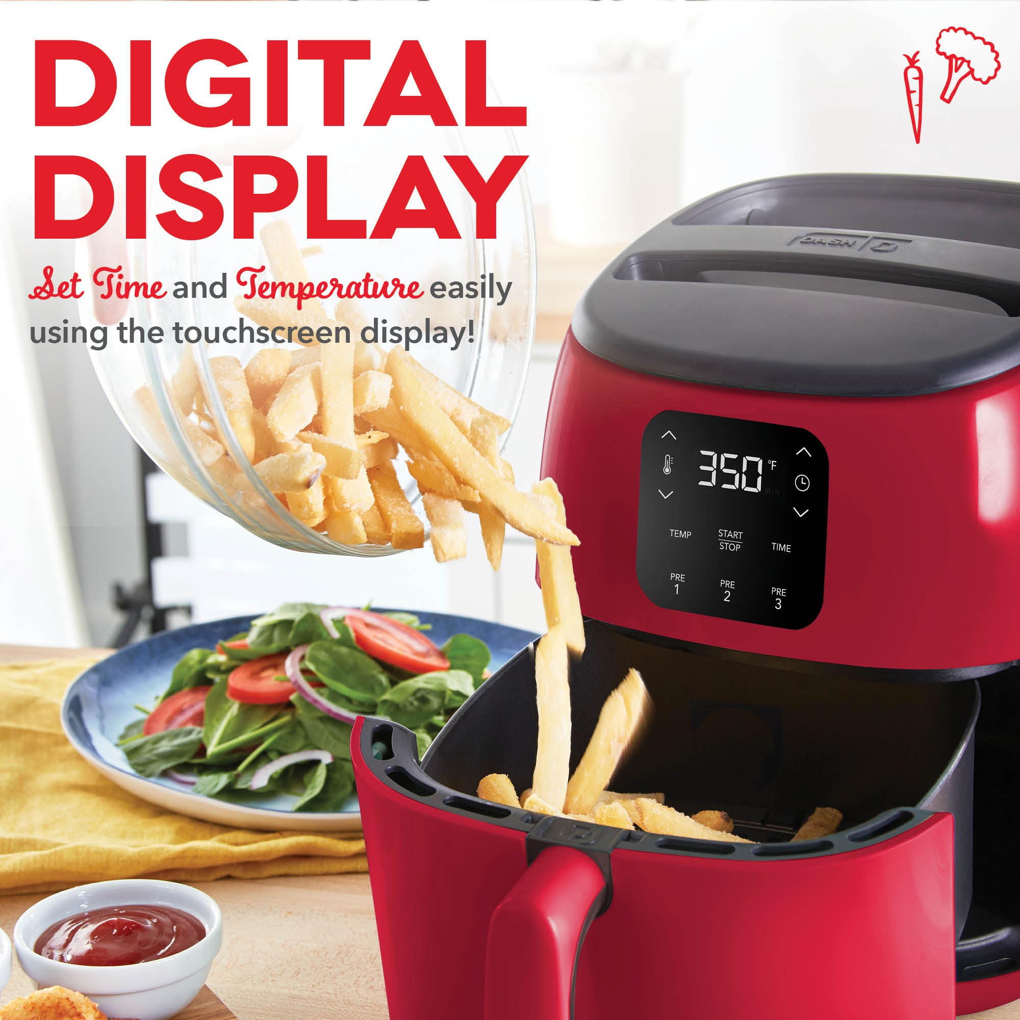 Digital Tasti-Crisp Air Fryer 2.6QT Q3