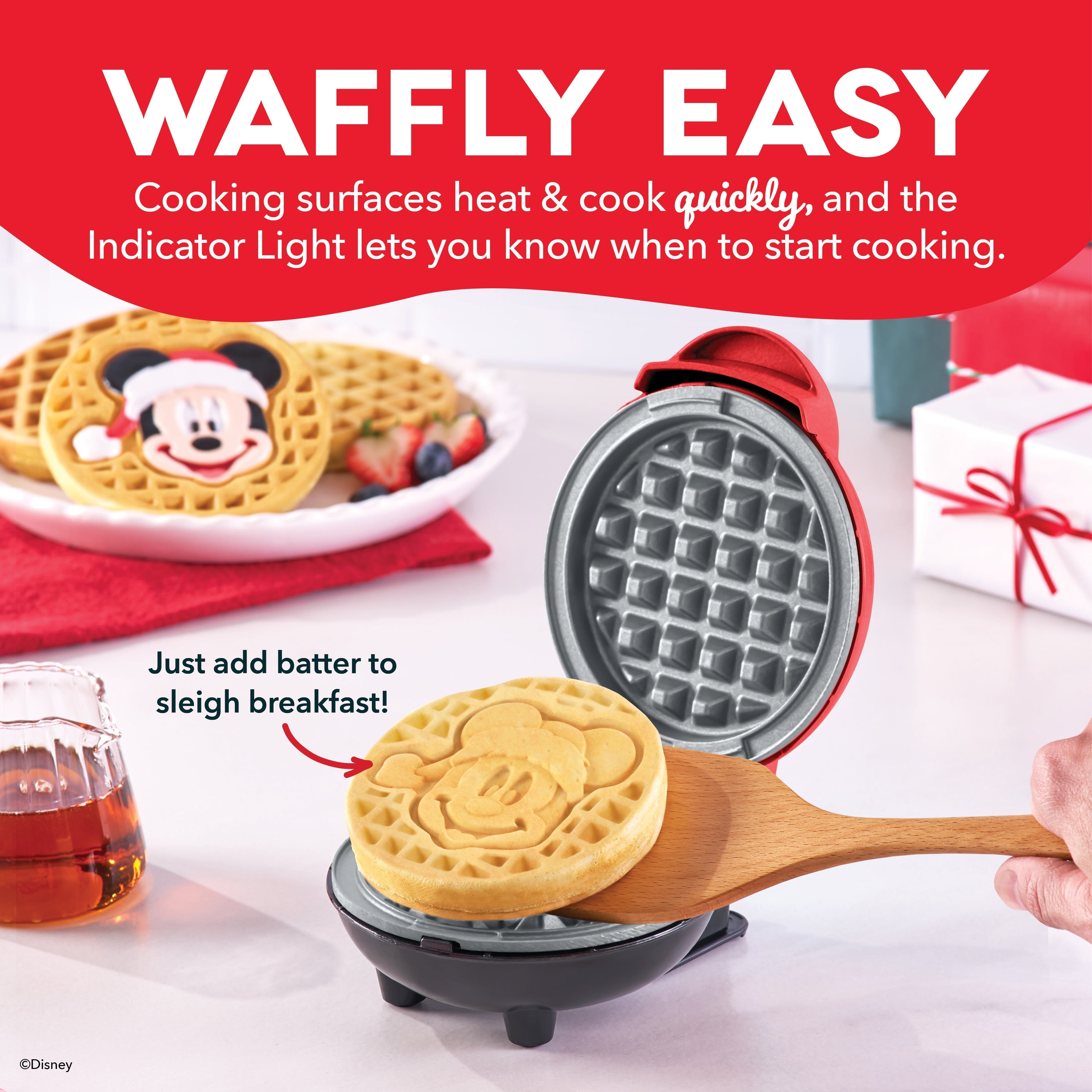 Mickey Mouse Santa Mini Waffle Maker X5