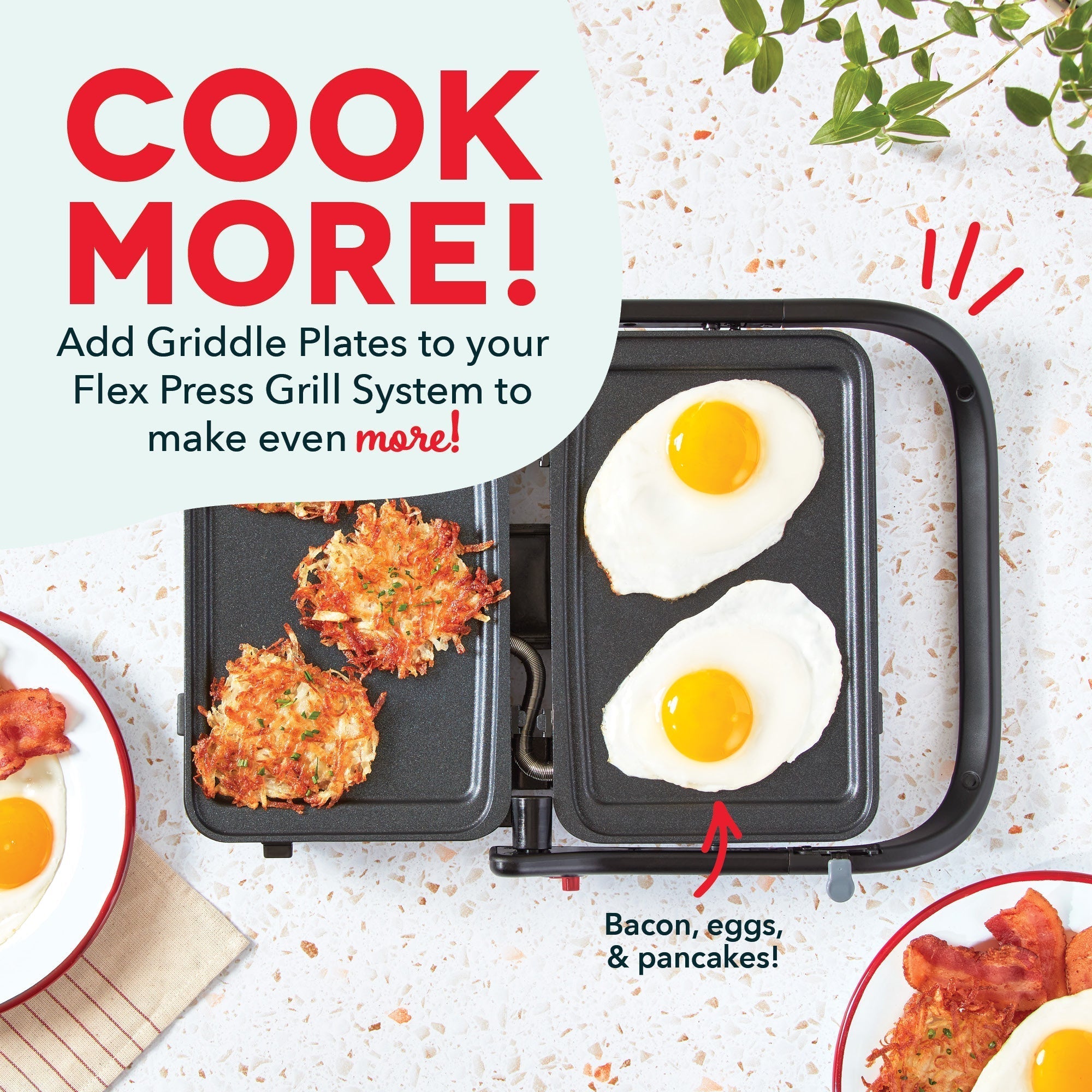 Flex Press Grill System 2pc Plate Pack Griddle G9