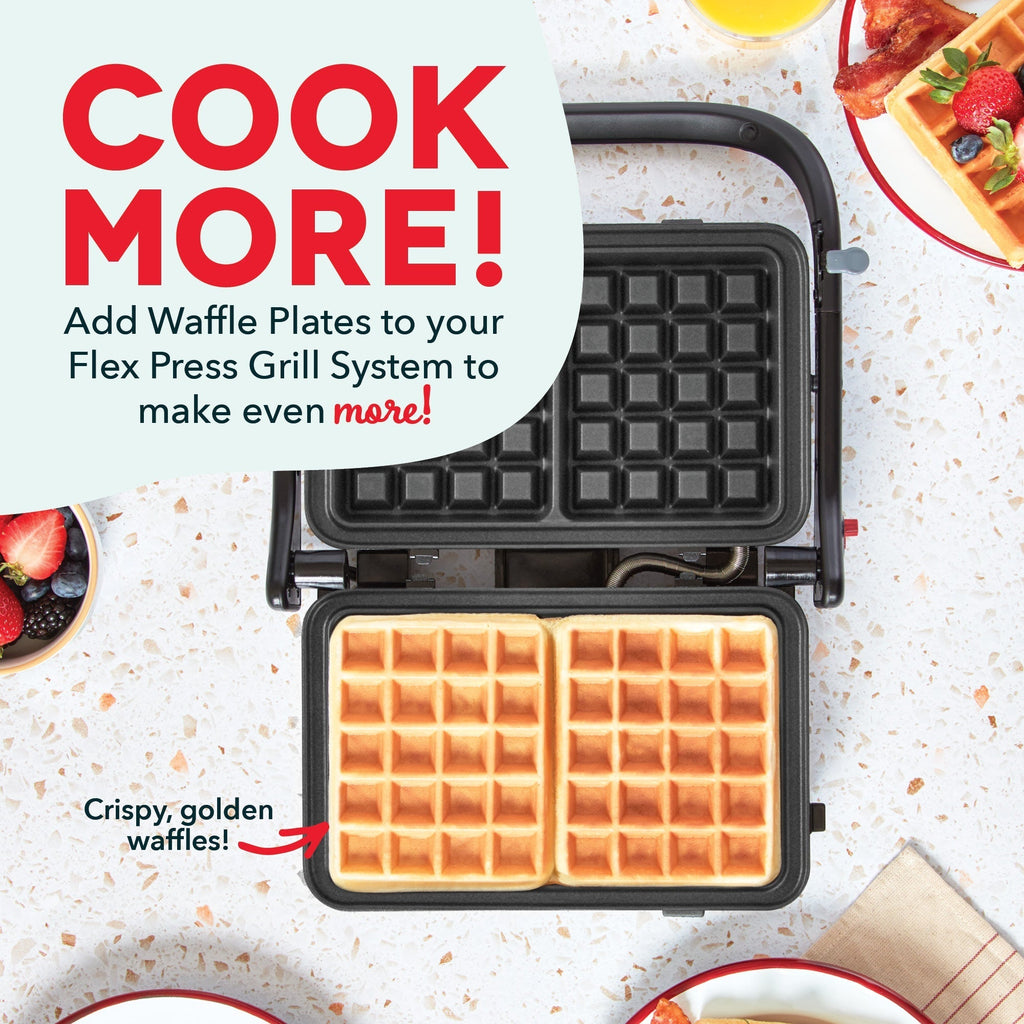 Flex Press Grill System 2pc Plate Pack Waffle X2