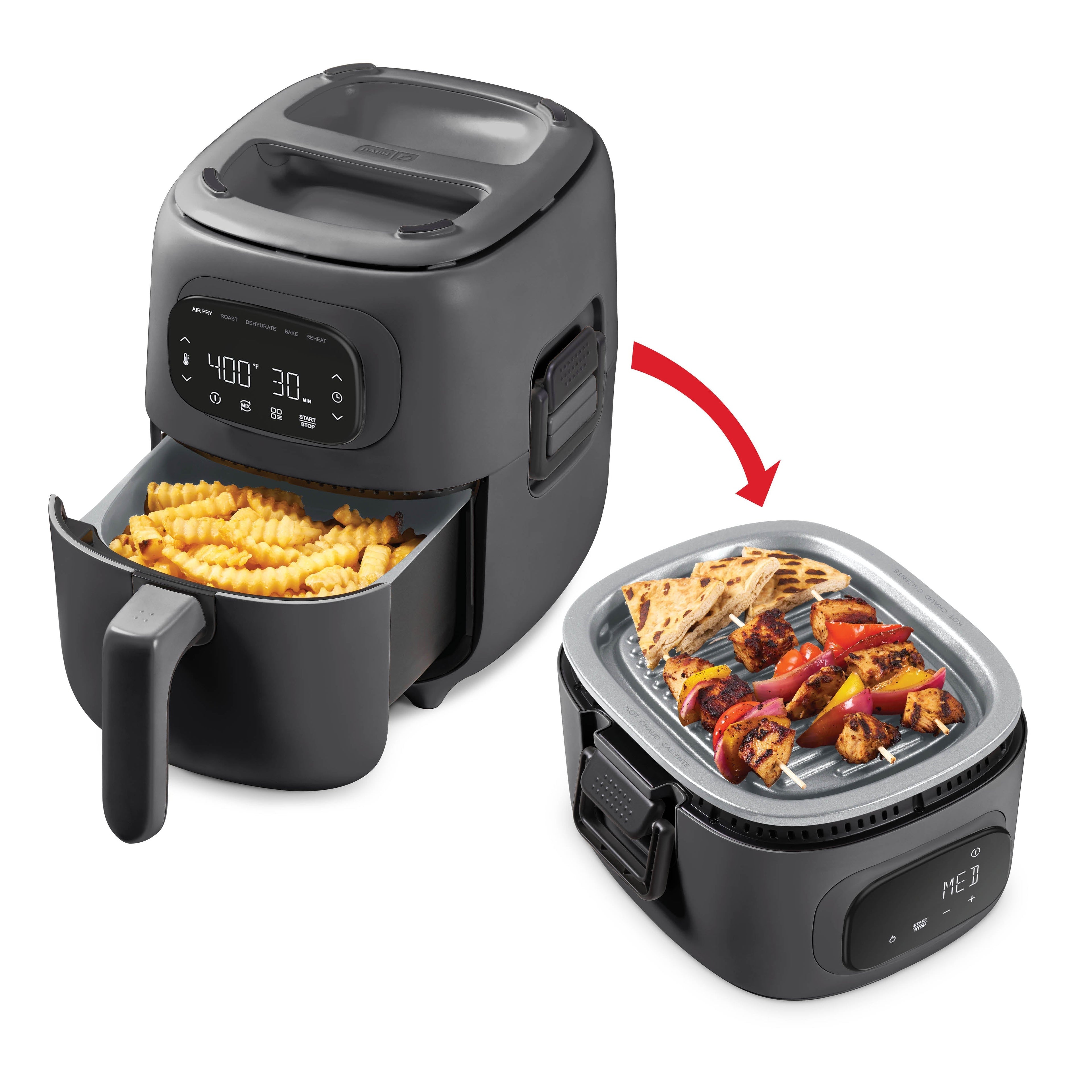 Flip & Fry Digital 2-in-1 Grill + Air Fryer Q4