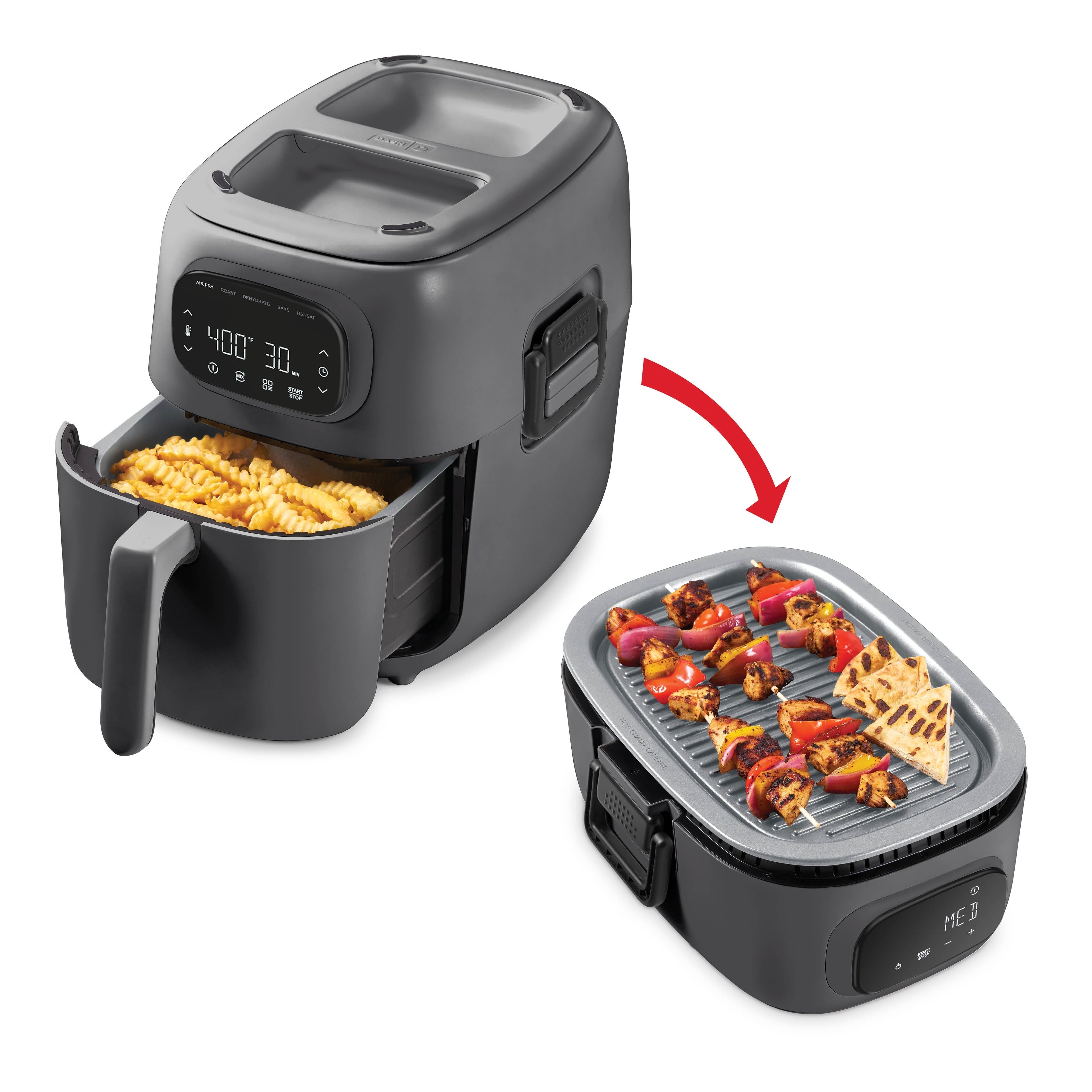 Flip & Fry Digital 2-in-1 Grill + Air Fryer Q4