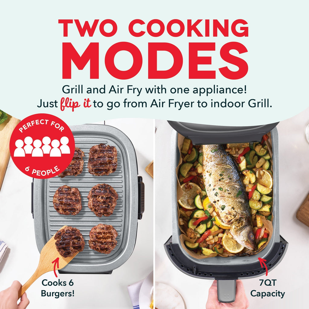 Flip & Fry Digital 2-in-1 Grill + Air Fryer Q4