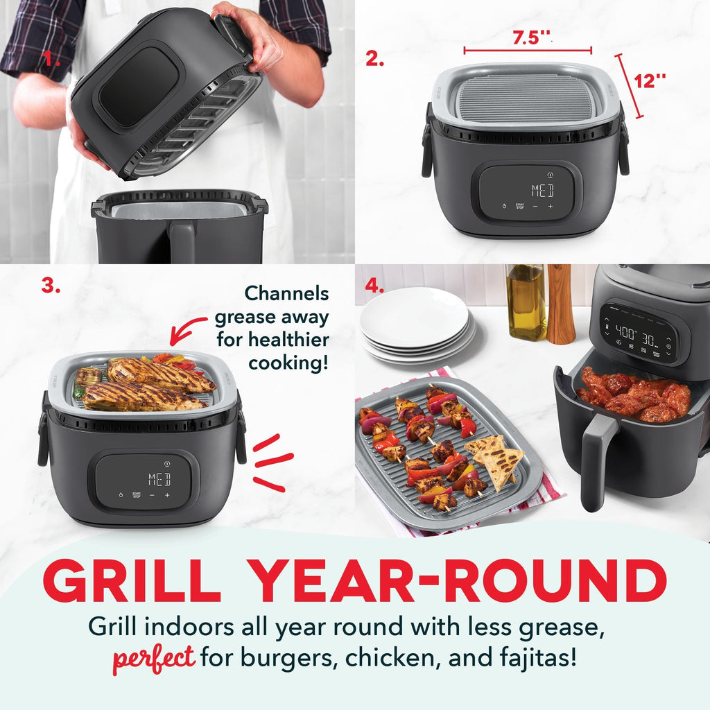 Flip & Fry Digital 2-in-1 Grill + Air Fryer Q4