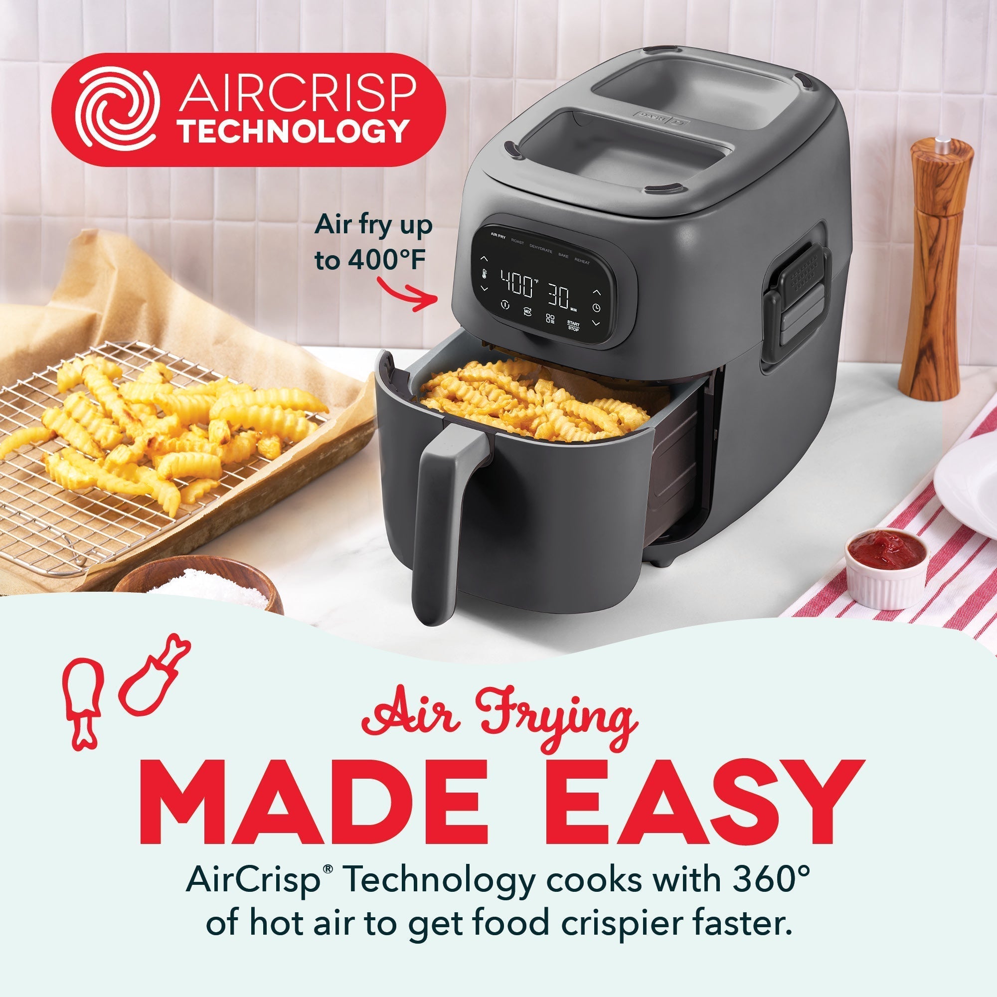 Flip & Fry Digital 2-in-1 Grill + Air Fryer Q4