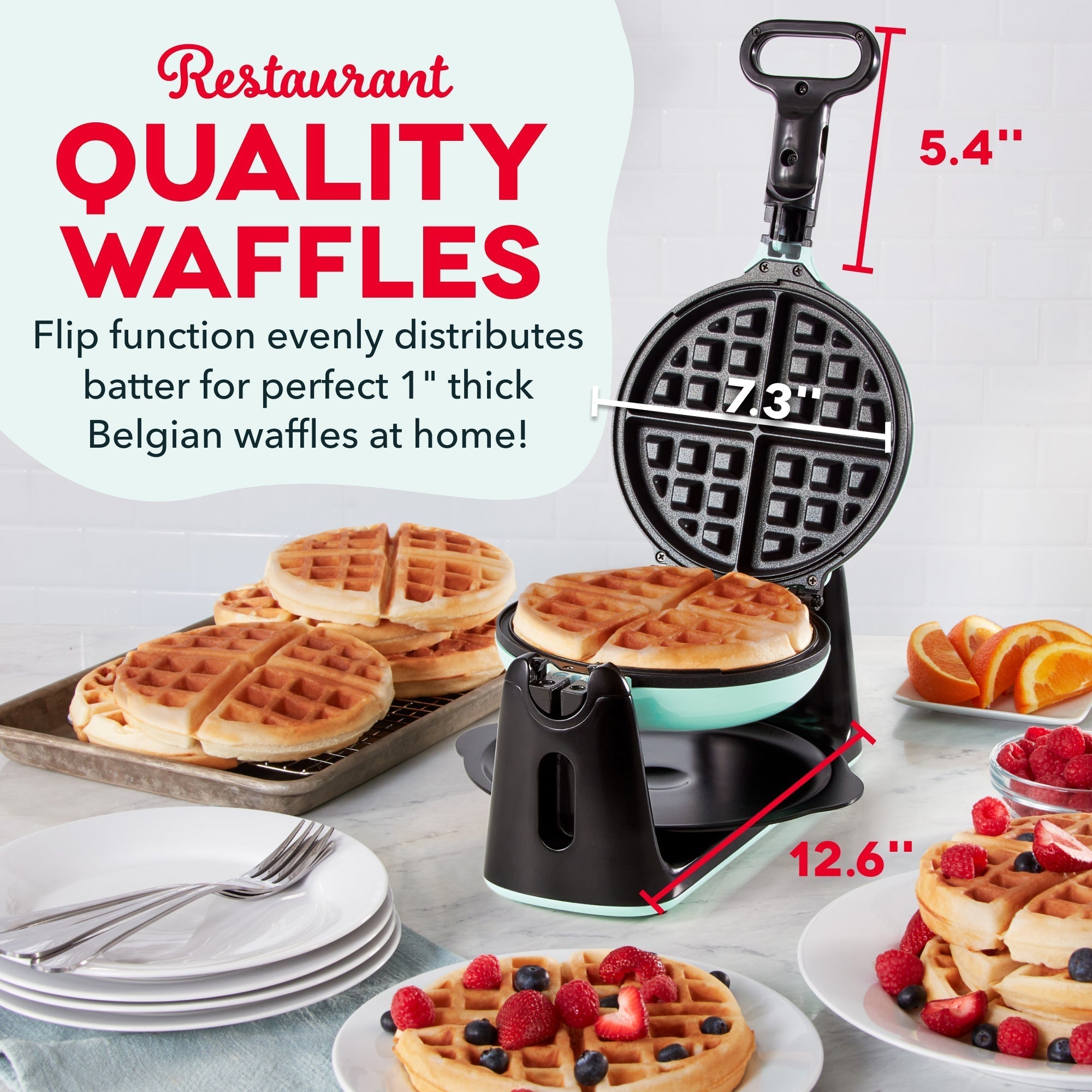Flip Belgian Waffle Maker F0