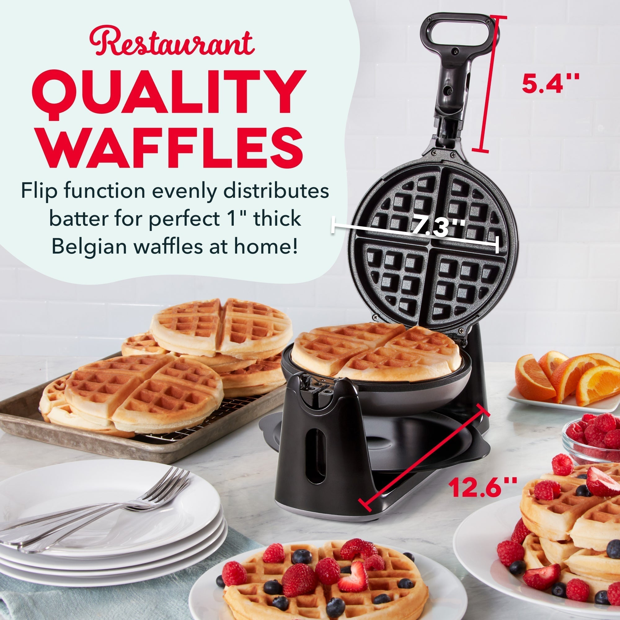 Flip Belgian Waffle Maker F0