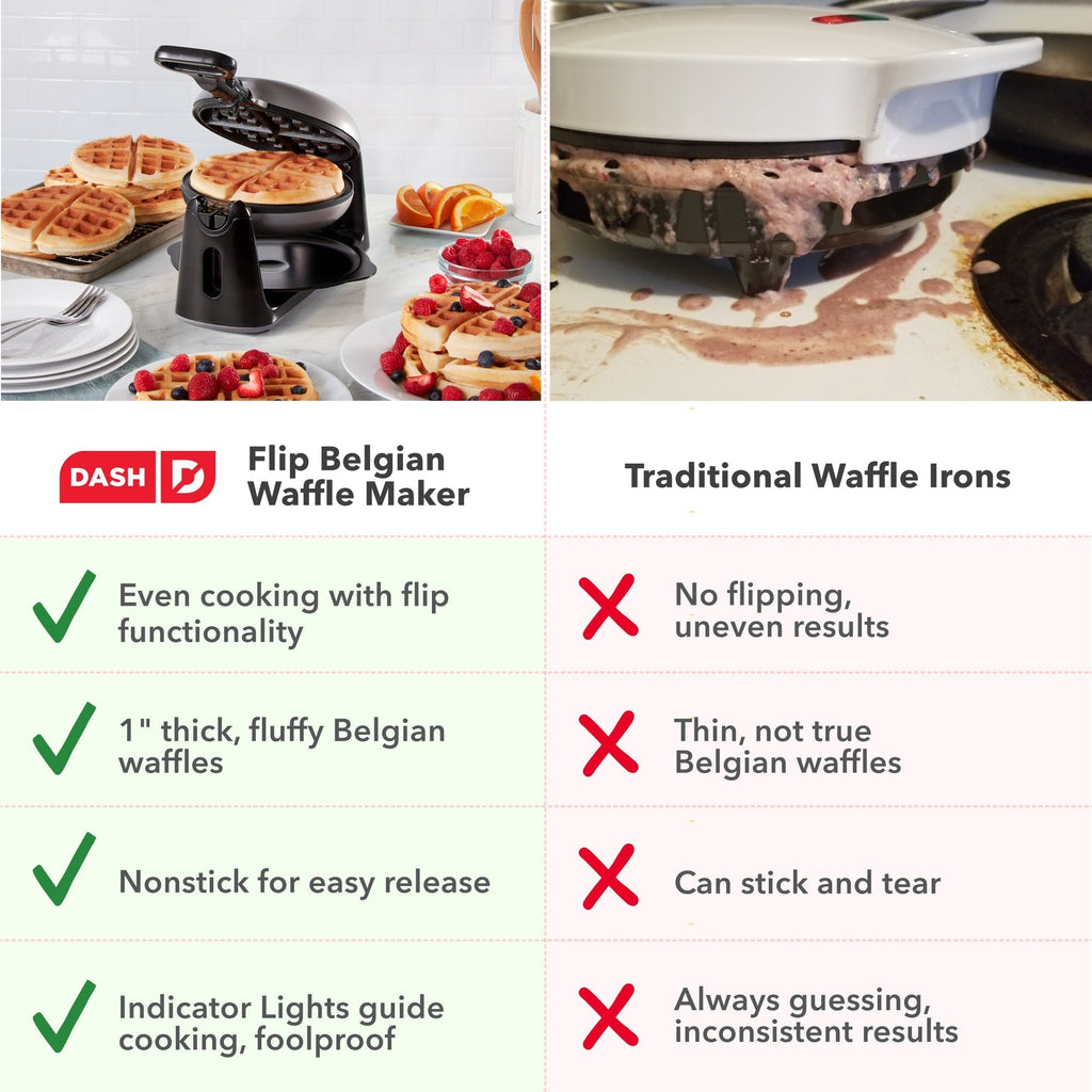 Flip Belgian Waffle Maker F0