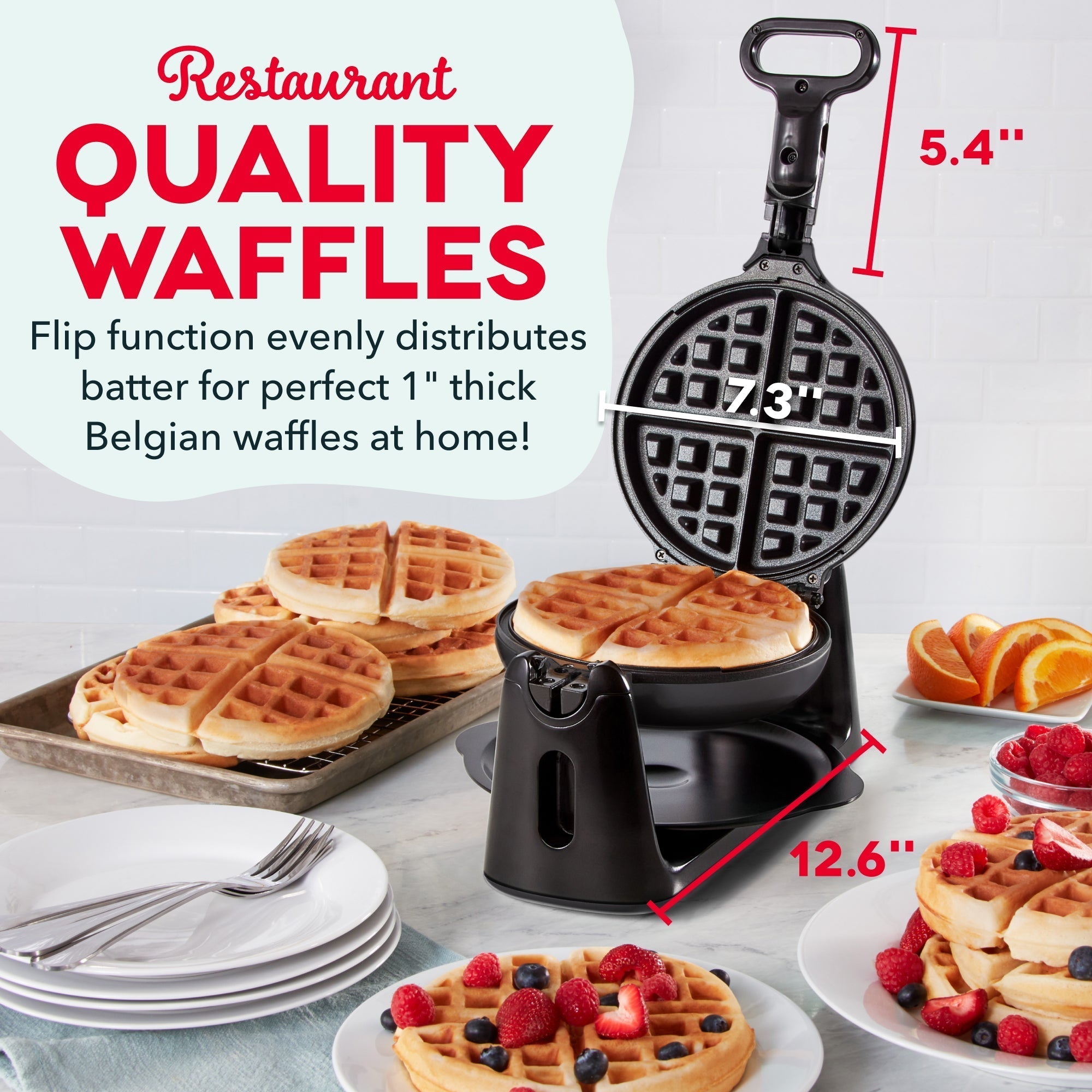 Flip Belgian Waffle Maker F0