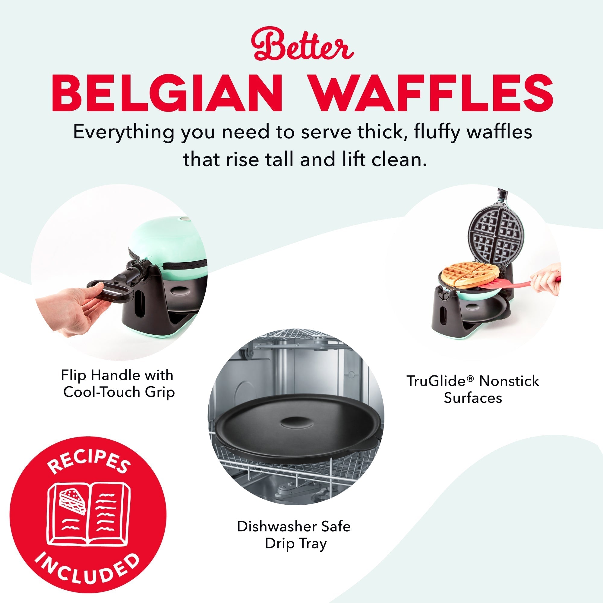 Flip Belgian Waffle Maker F0