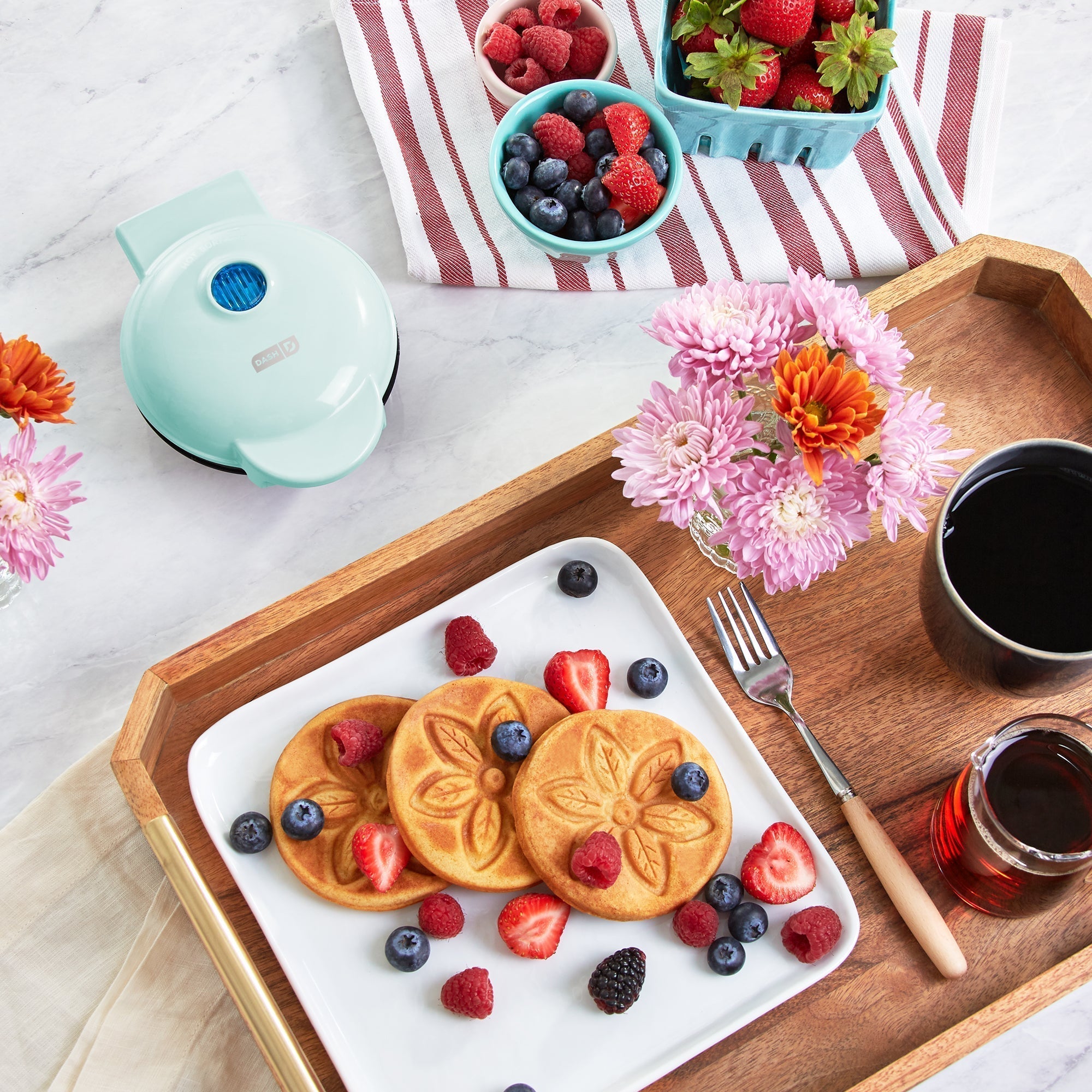 Flower Mini Waffle Maker T2