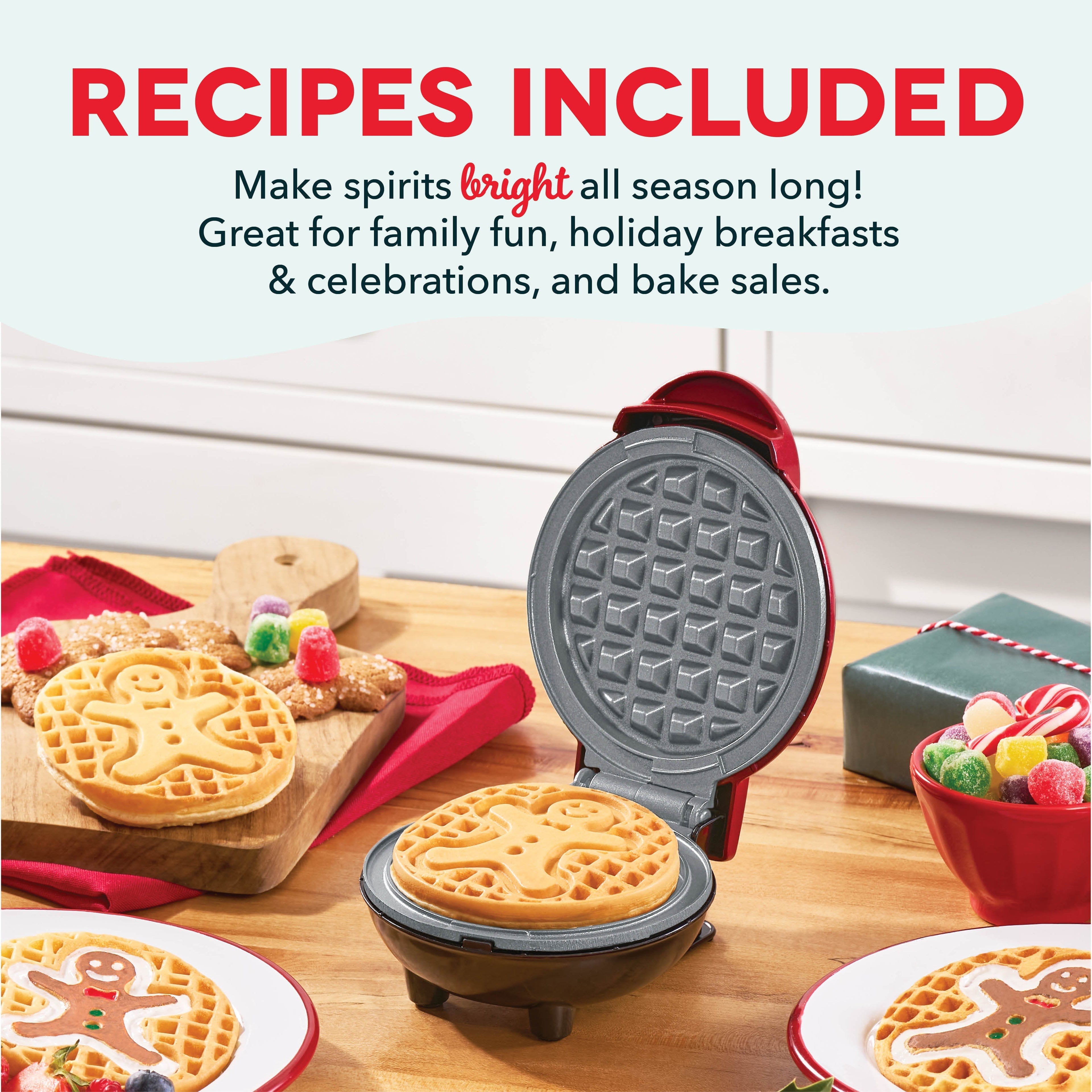 Gingerbread Man Mini Waffle Maker C6