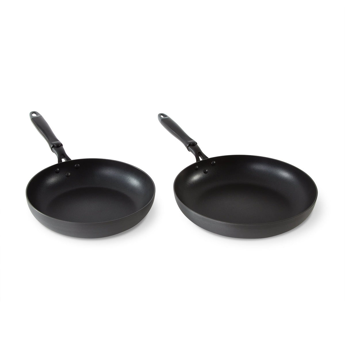 Hard Anodized 2pc Fry Pan Set E7　tY