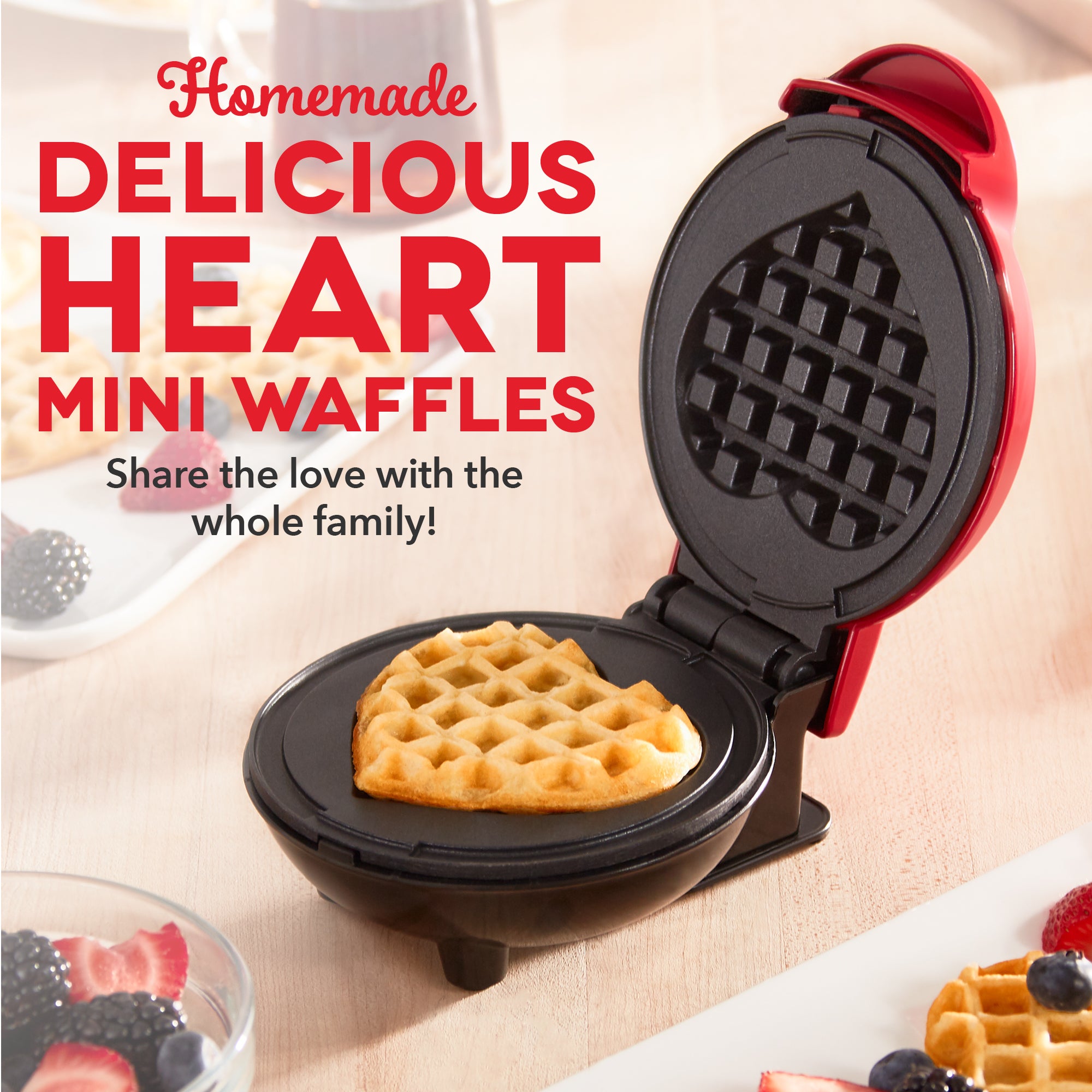 Heart Mini Waffle Maker O6