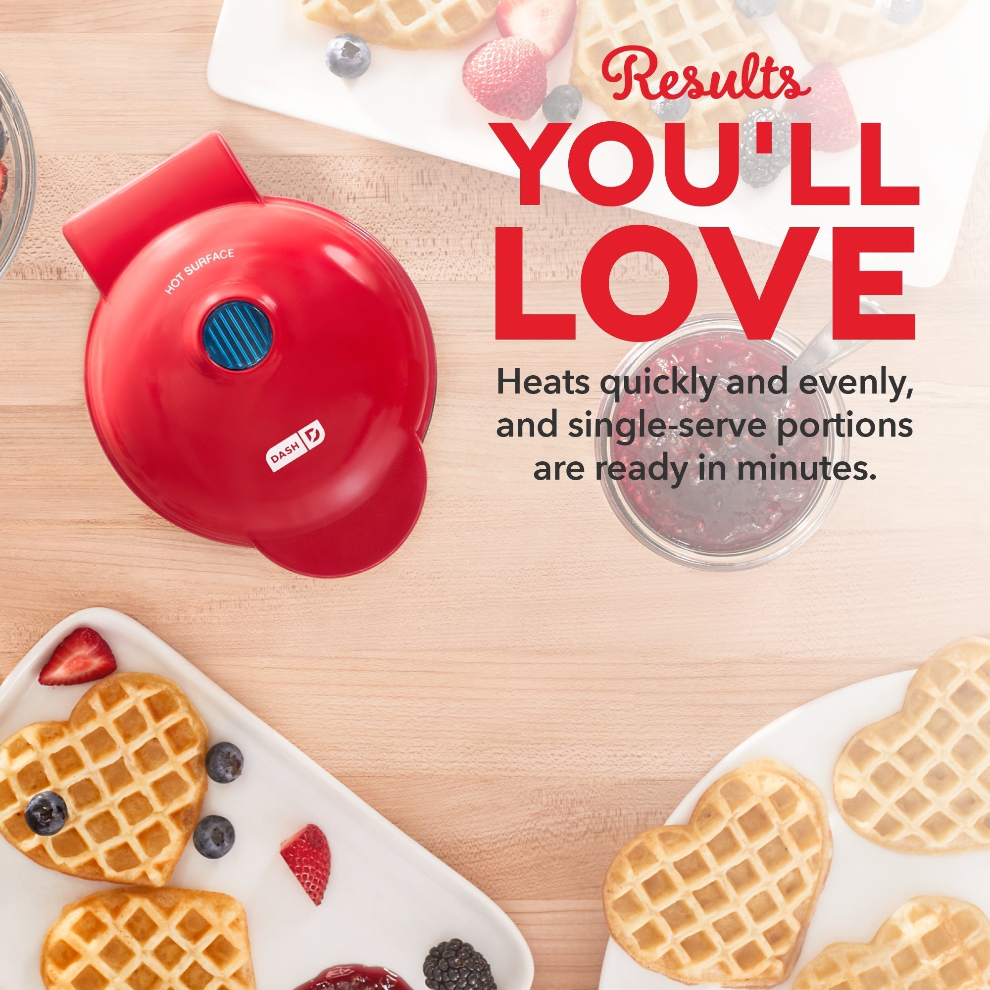 Heart Mini Waffle Maker O6