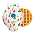 Mini Waffle Maker White with Trees Print C7
