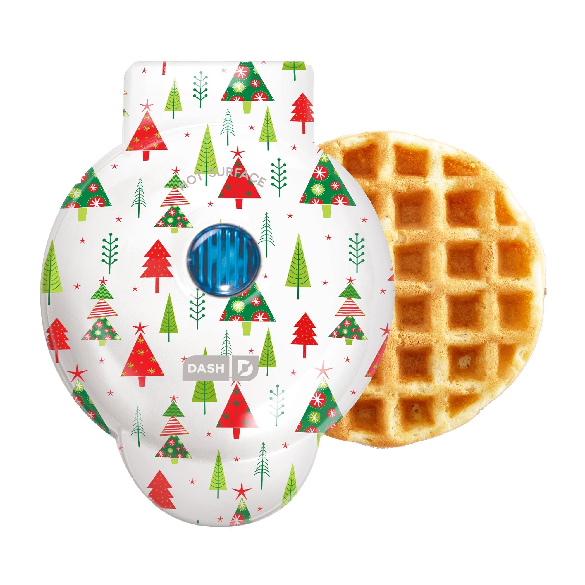 Mini Waffle Maker White with Trees Print C7