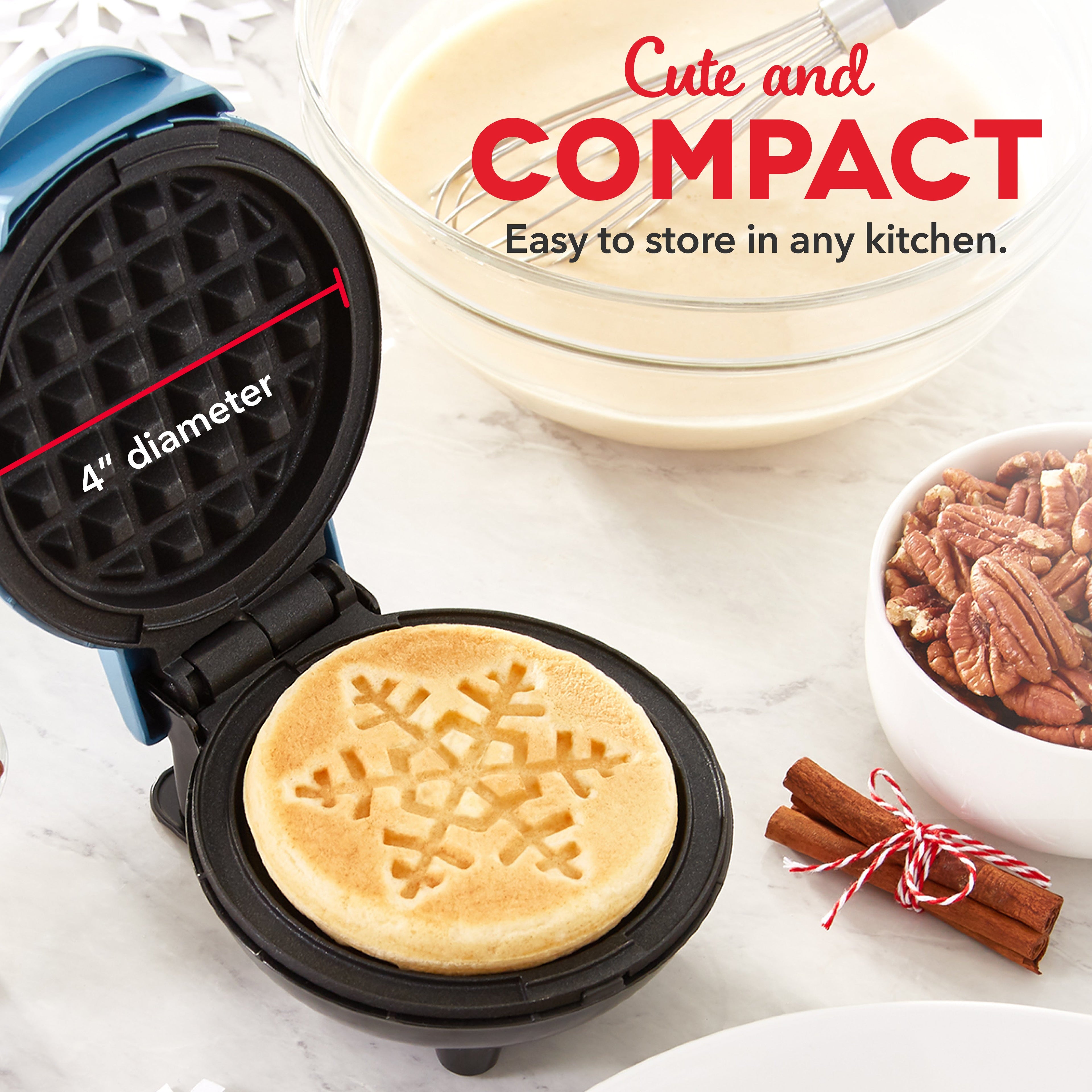 Holiday Mini Waffle Maker 2-Pack C1