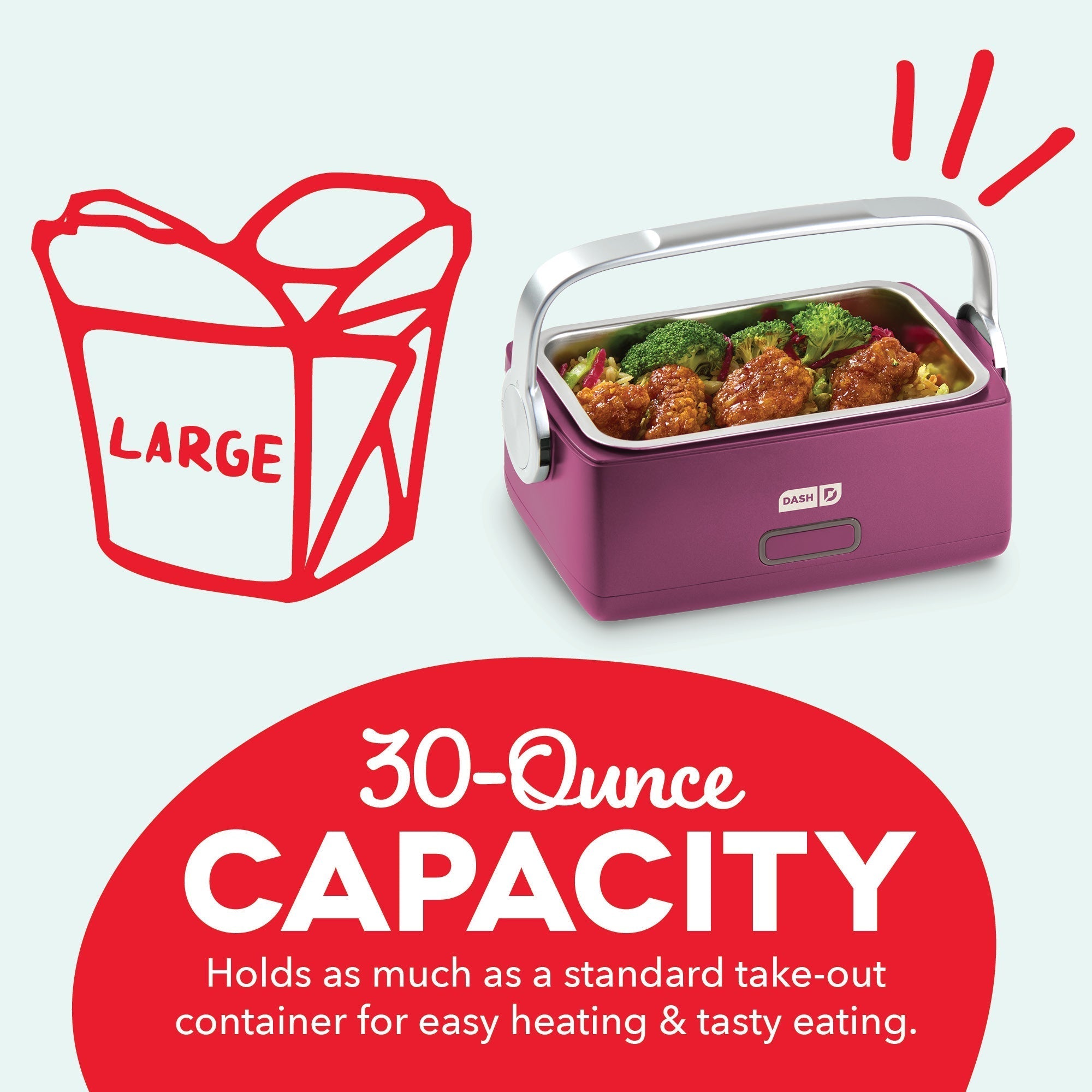 Hot2Go Electric Lunchbox (30 Ounce + Utensils) I2