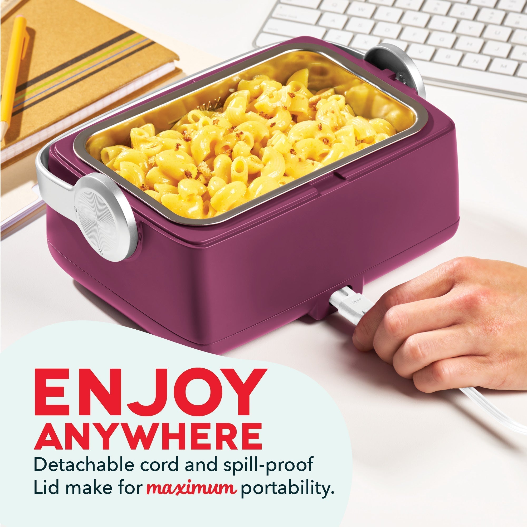 Hot2Go Electric Lunchbox (30 Ounce + Utensils) I2