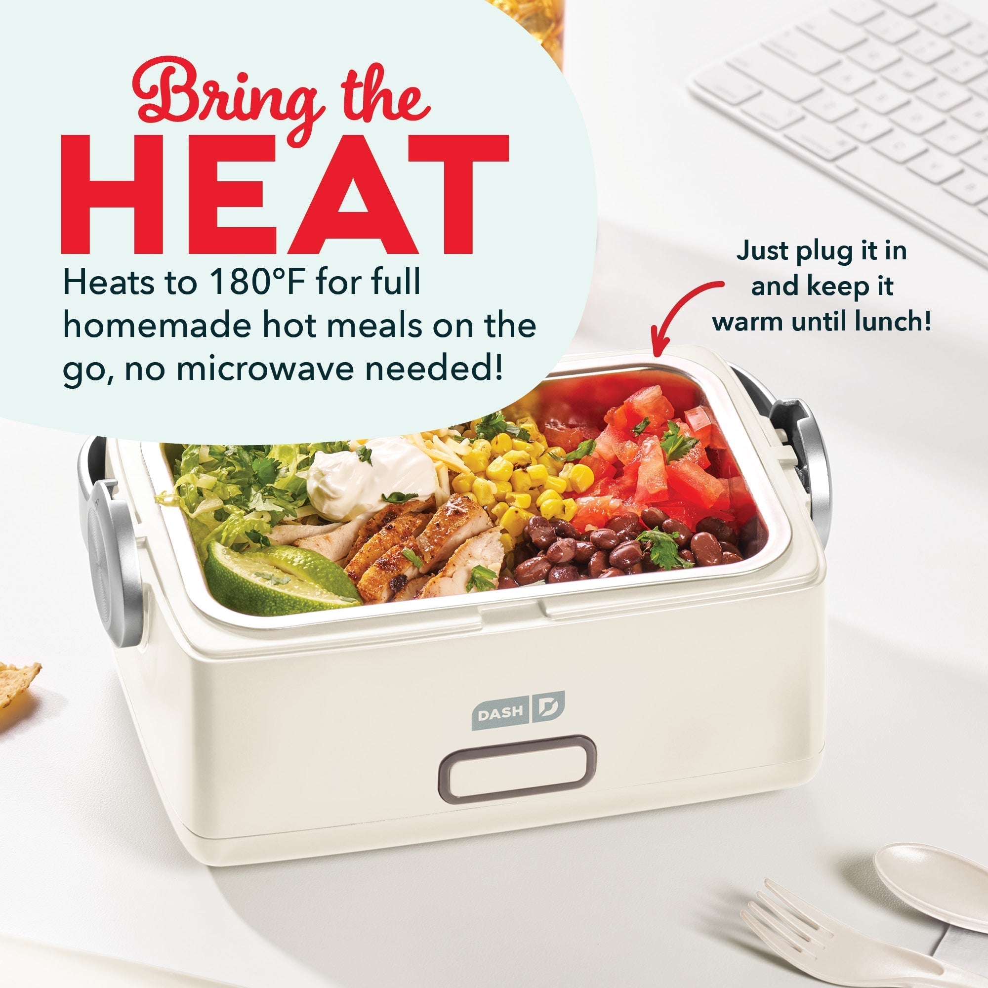 Hot2Go Electric Lunchbox (30 Ounce + Utensils) I2