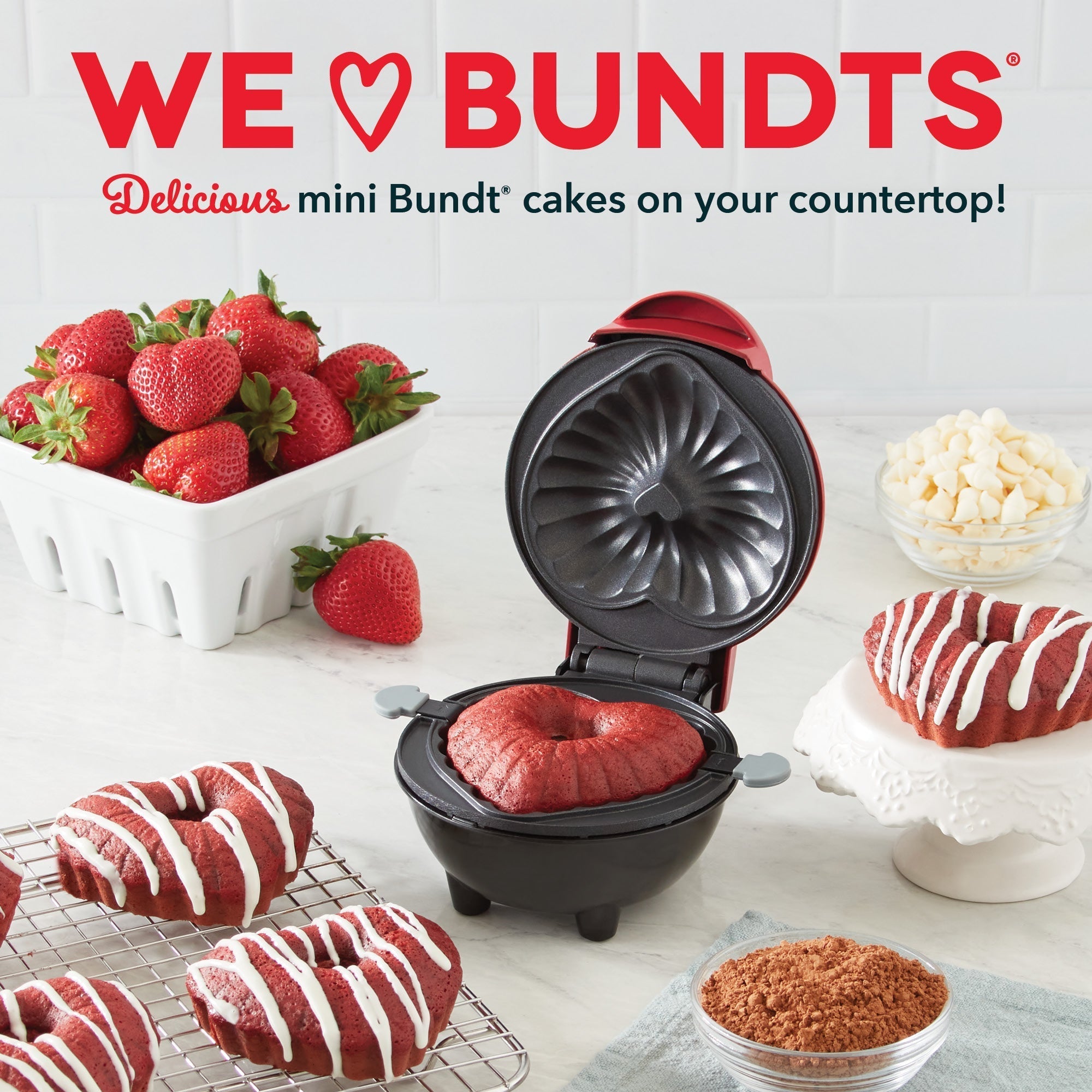 Mini Heart Bundt Cake Maker S8