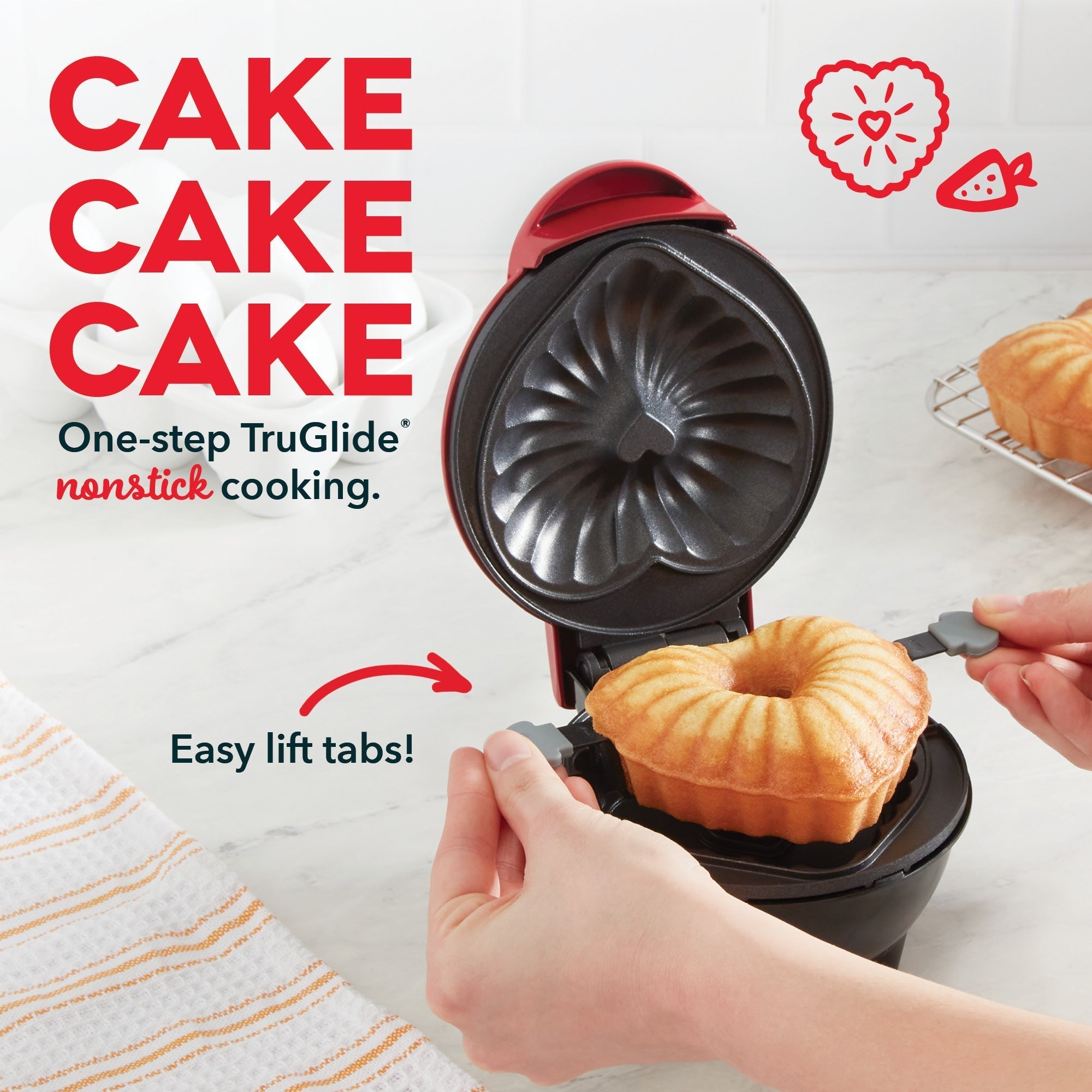 Mini Heart Bundt Cake Maker S8