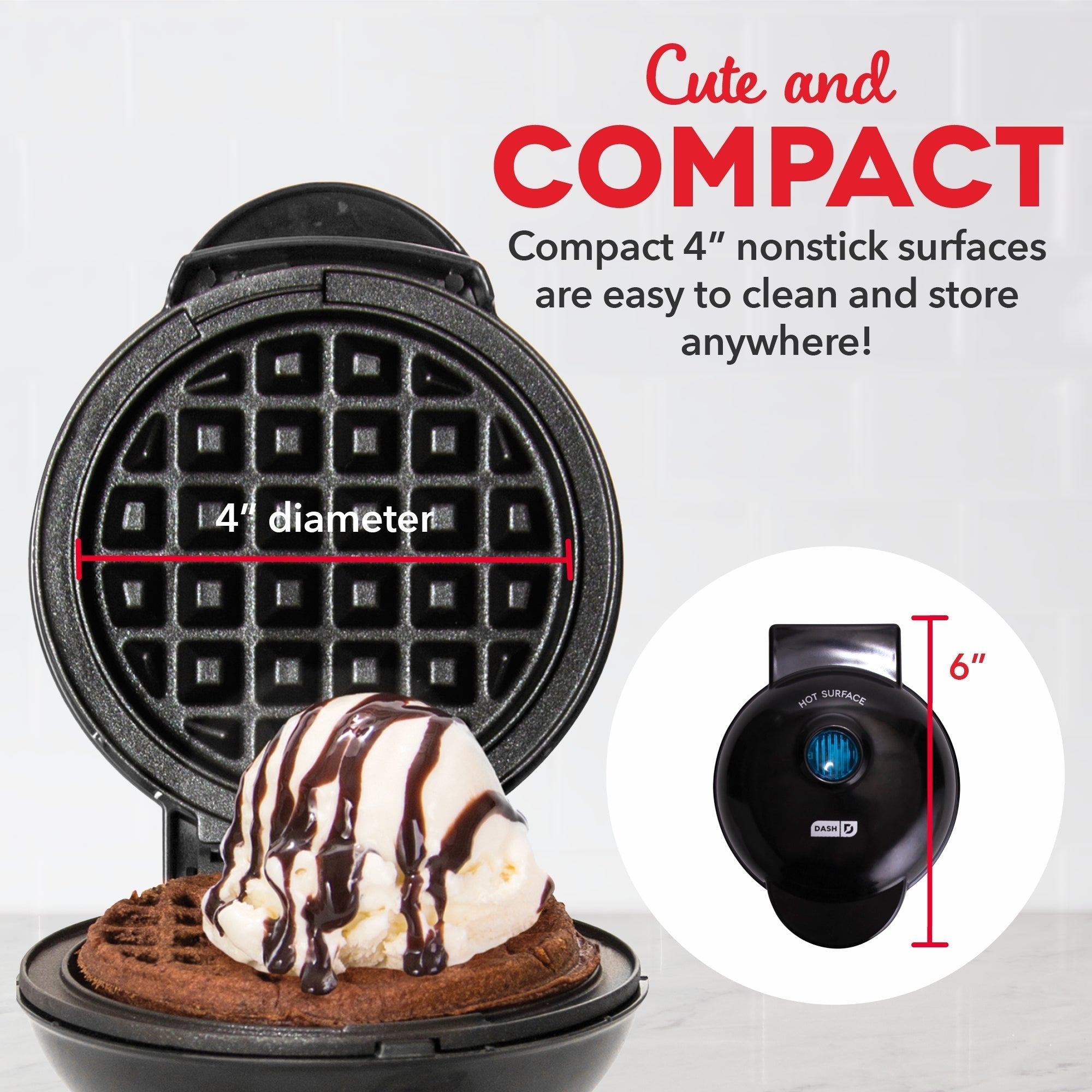 Mini Maker Waffle and Griddle 2-Pack G4